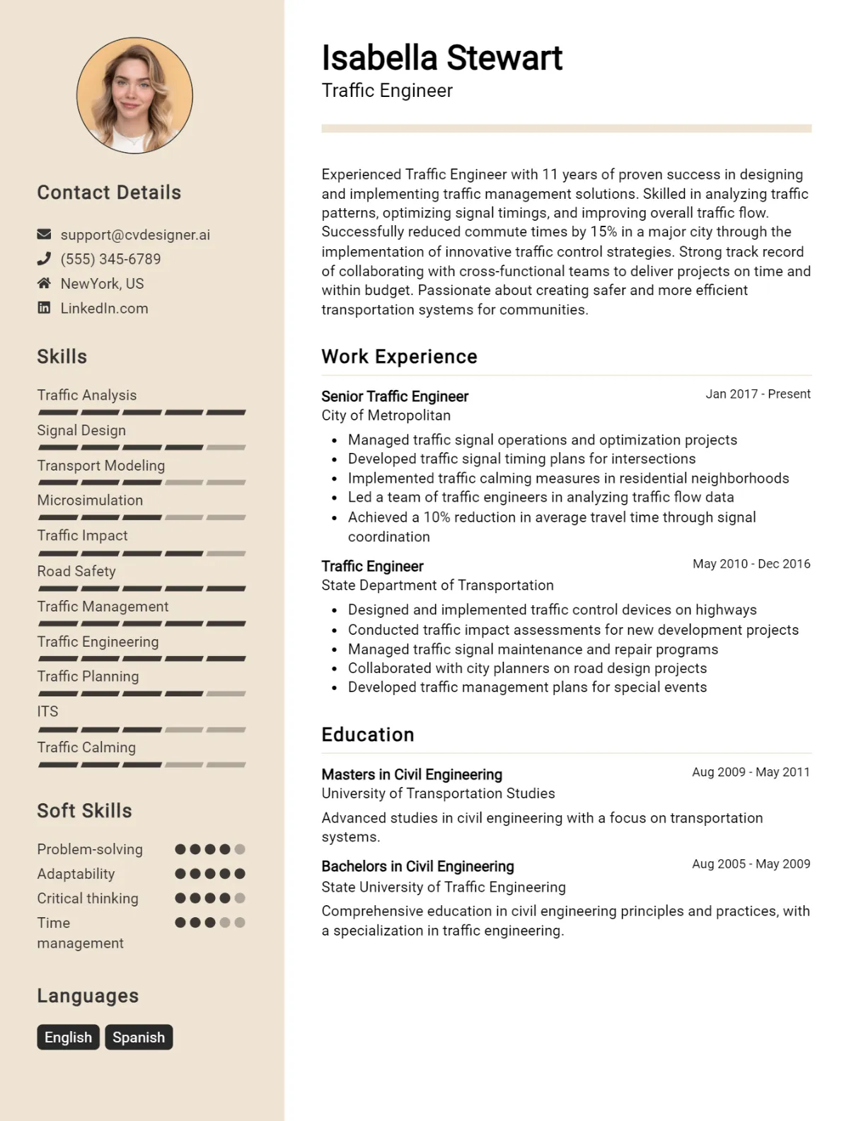Traffic Engineer CV Example For 2026: Top Tips & Samples Preview