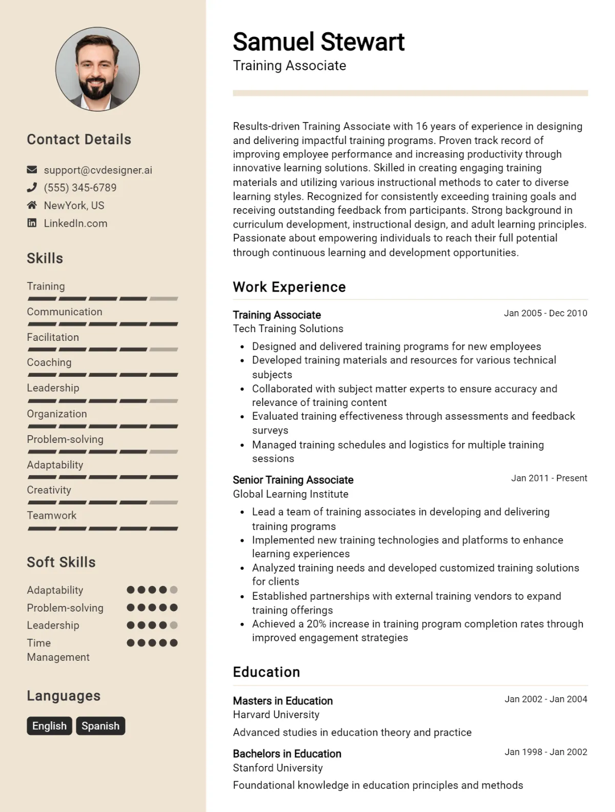 Training Associate CV Example For 2026: Best Formatting Tips Preview