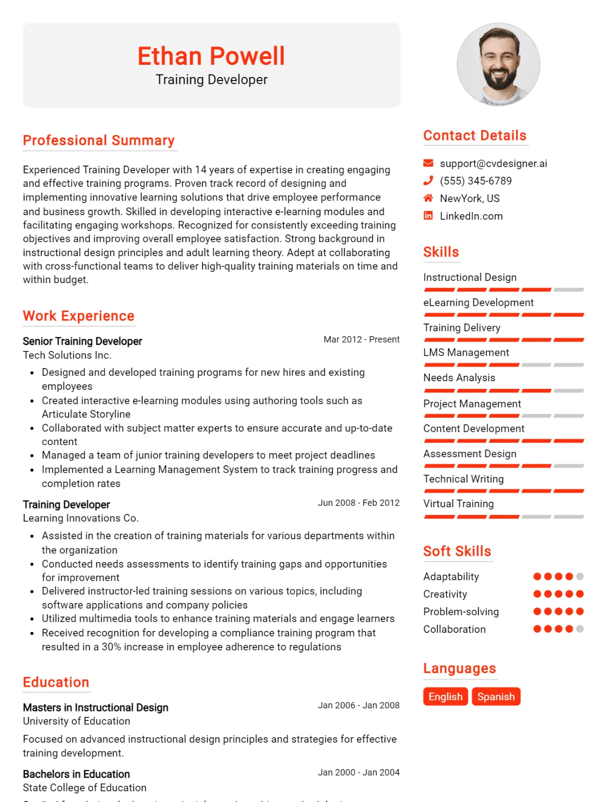 Training Developer CV Example For 2026: How to Craft a Winning CV Preview