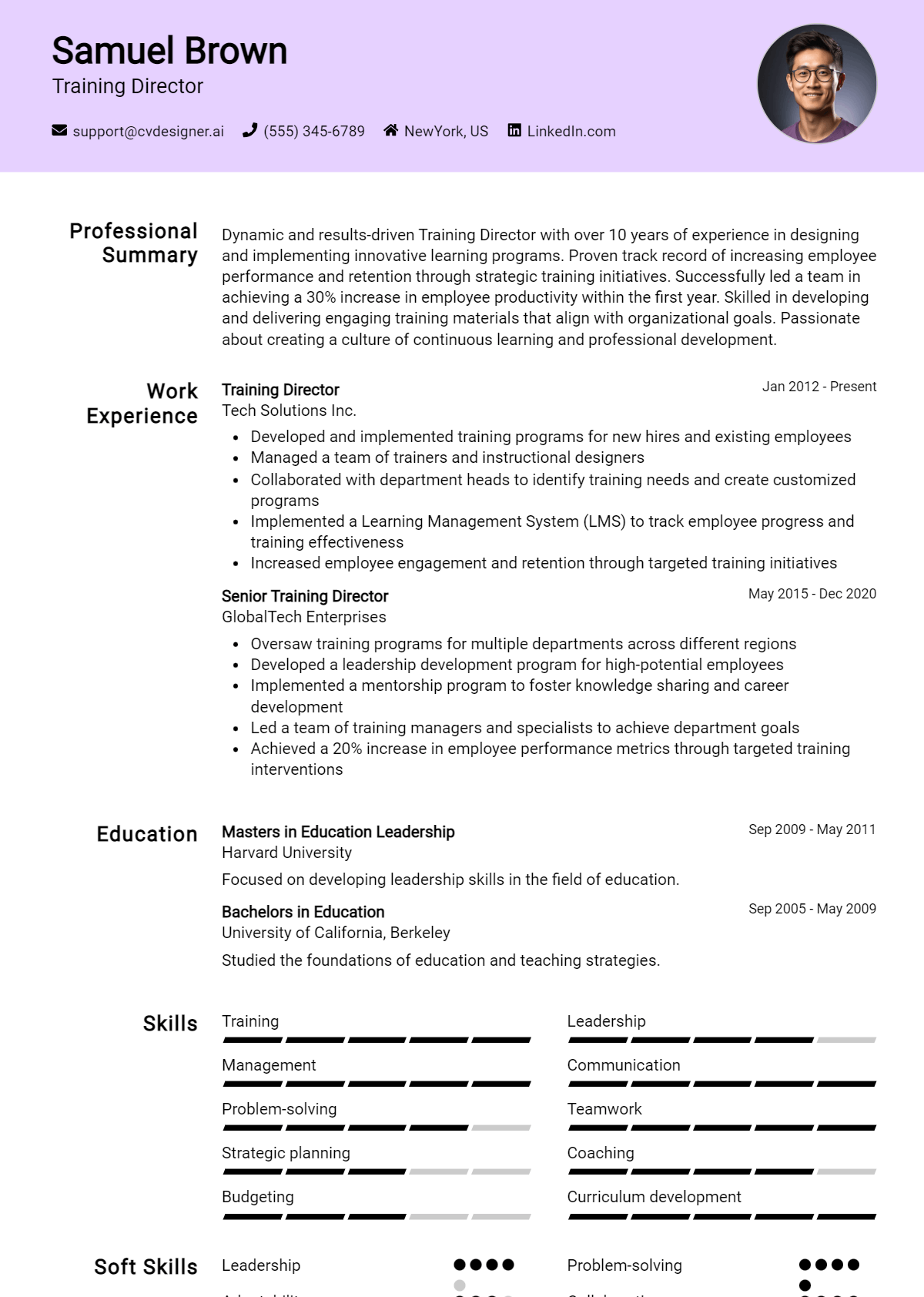 Training Director Resume Example for 2026: Ultimate Guide Preview