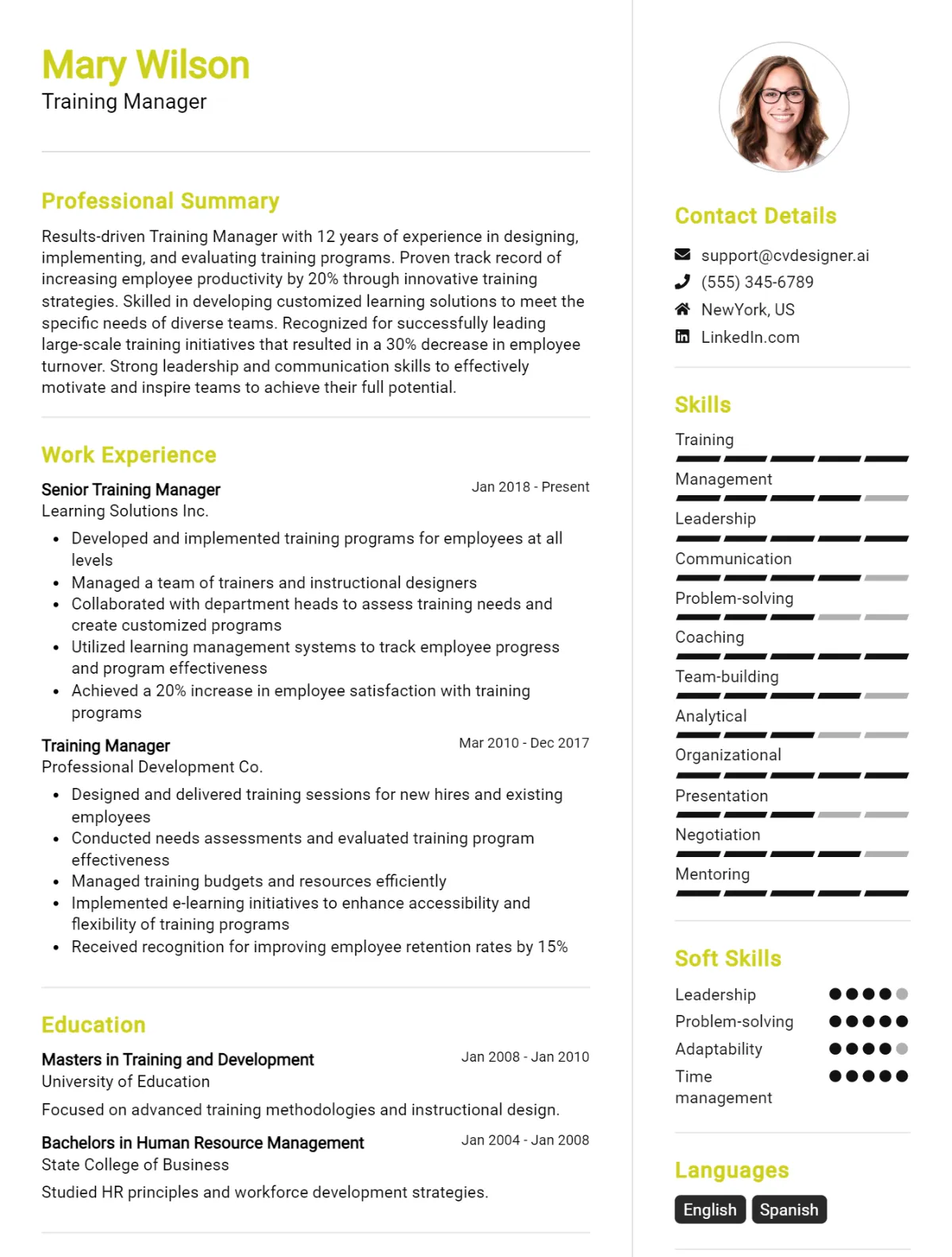 Training Manager CV Example For 2026: Top Tips & Samples Preview