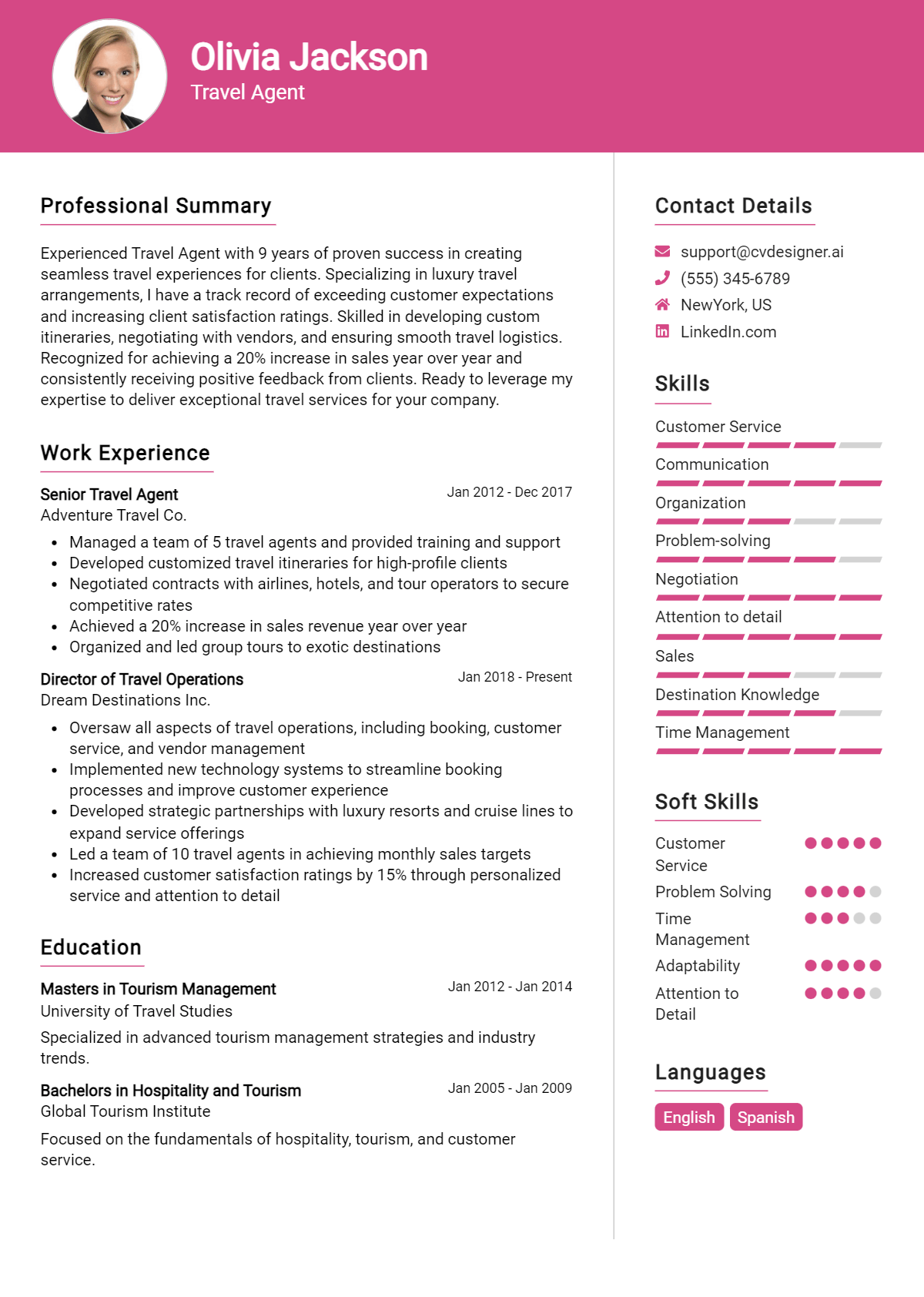 Travel Agent Resume Example for 2026: Best Tips Preview