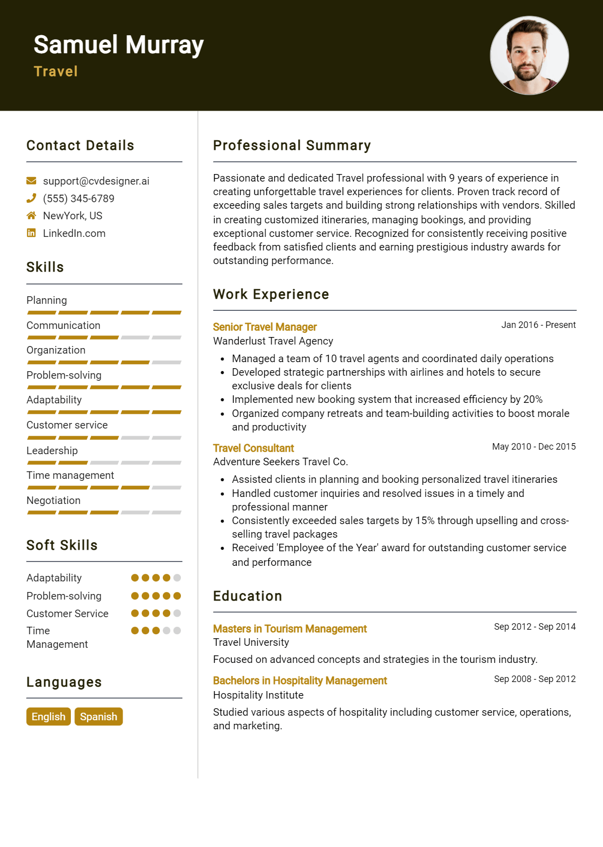 Travel Resume Example for 2026: Free Templates Preview