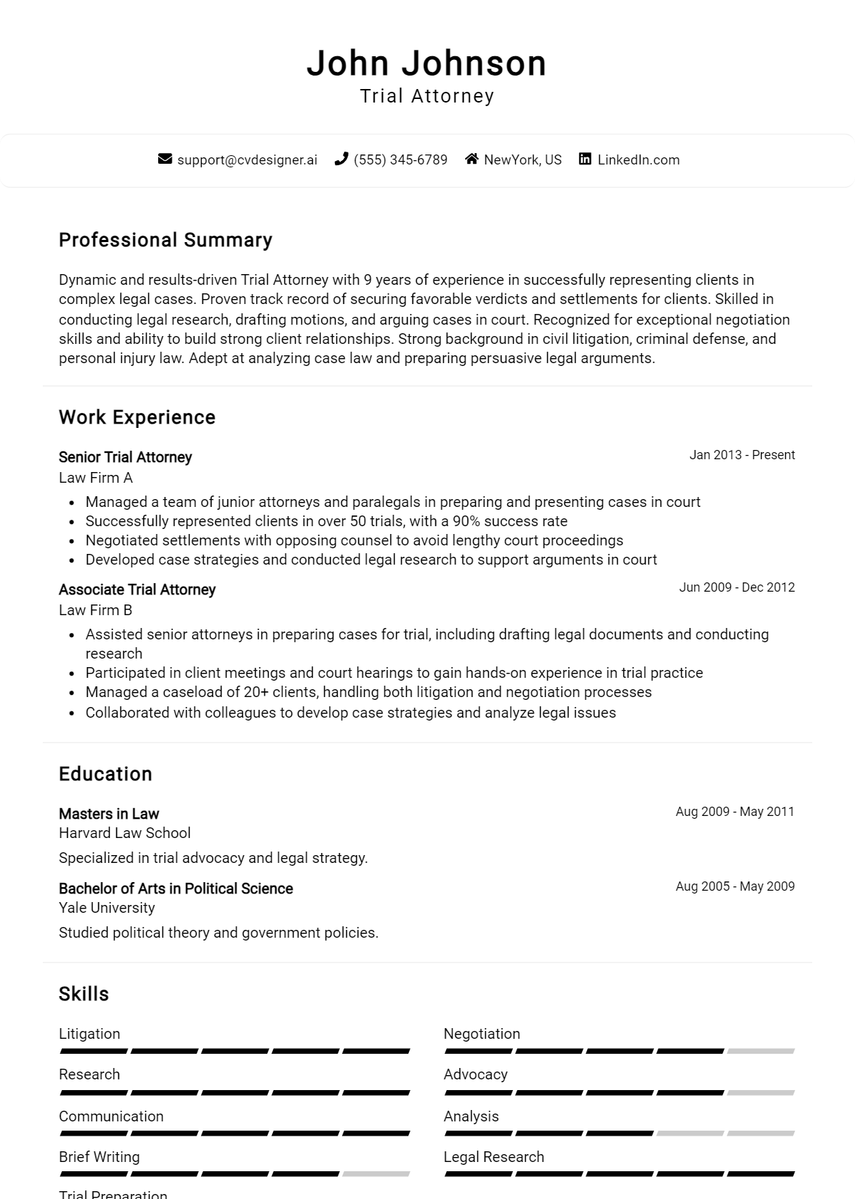 Trial Attorney Resume Example for 2026: Strategies & Templates Preview