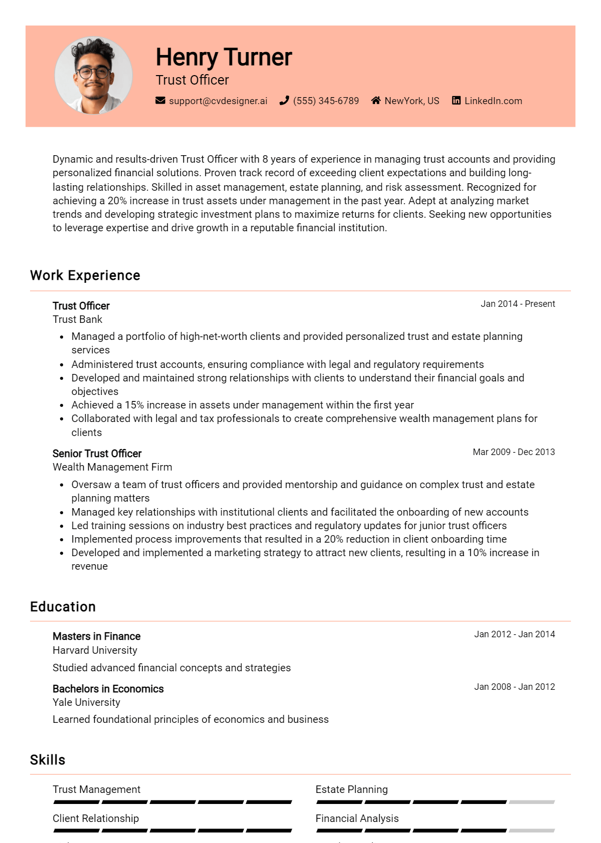 Trust Officer Resume Example for 2026: Best Formatting Tips Preview