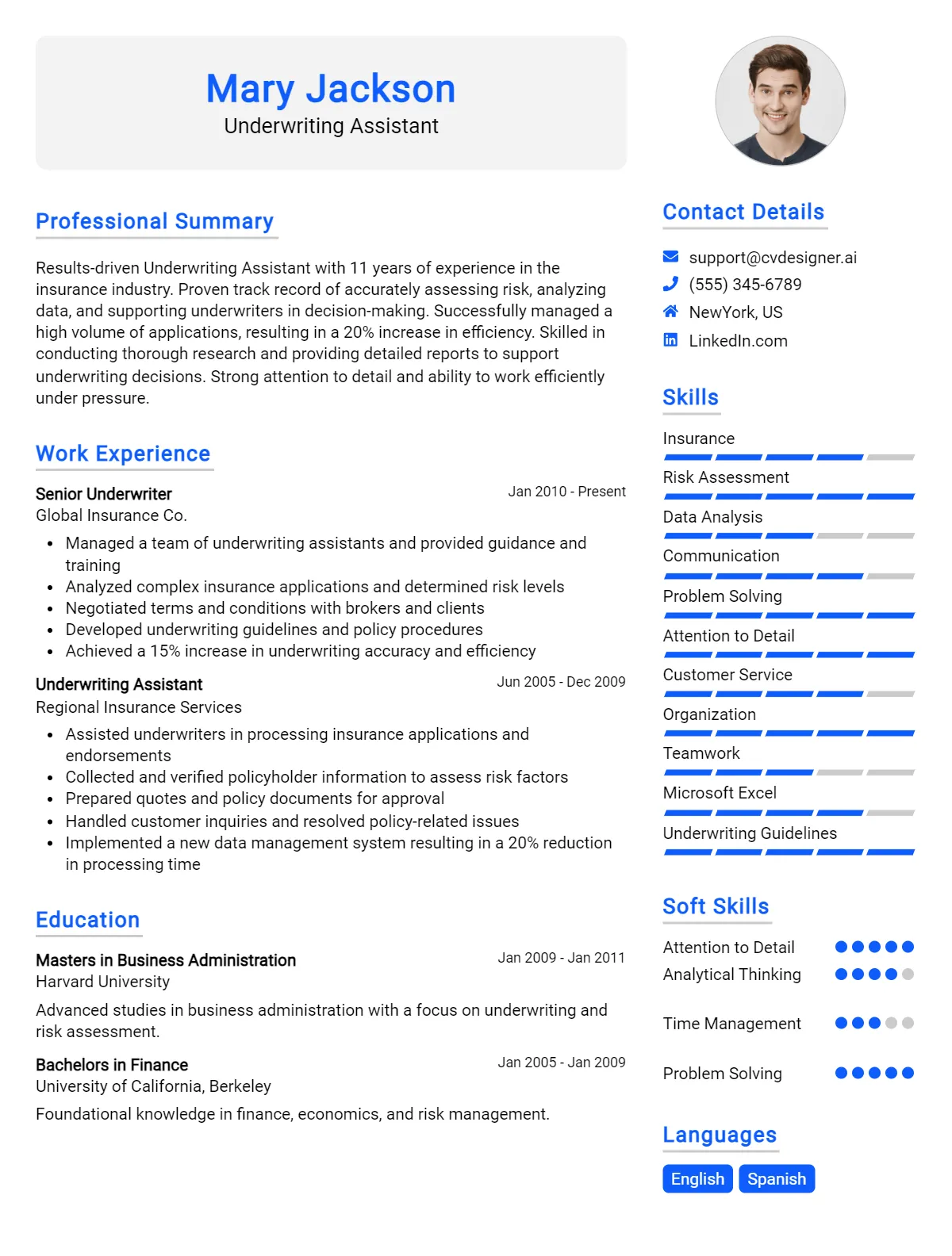 Underwriting Assistant CV Example For 2026: Tips to Stand Out Preview