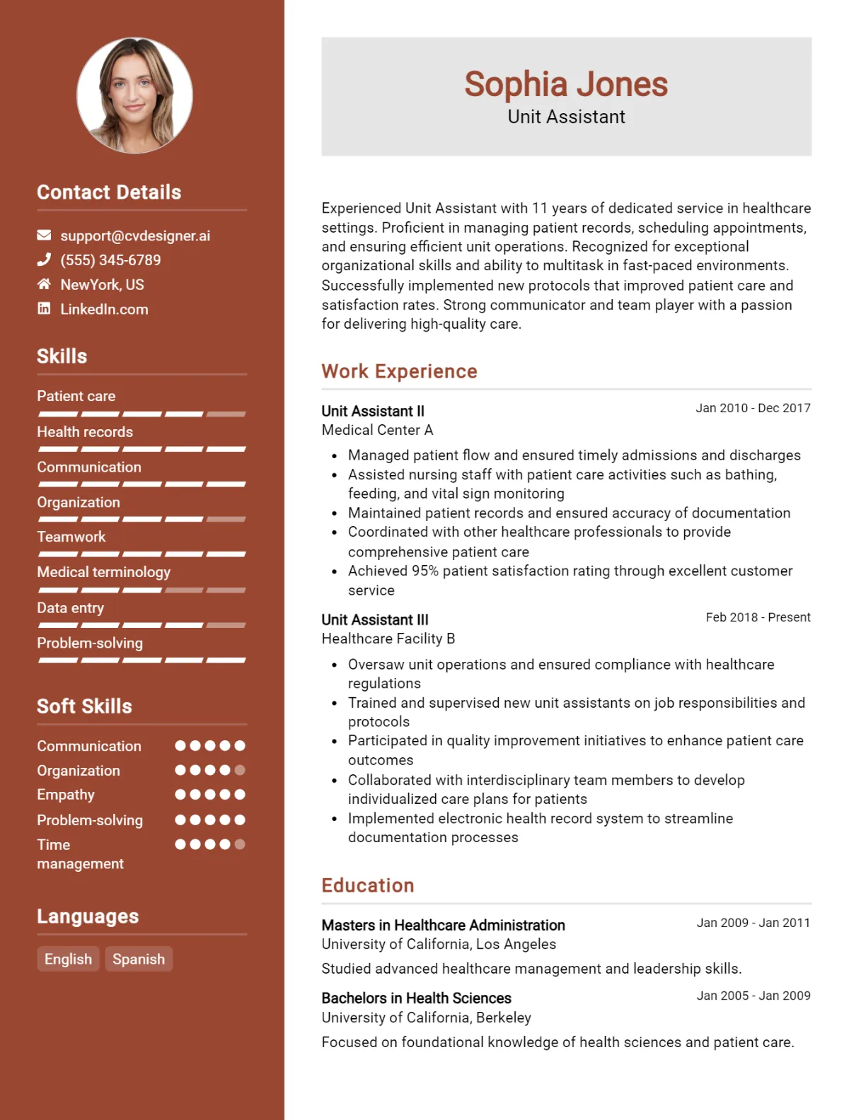Unit Assistant CV Example For 2026: Top Tips & Samples Preview
