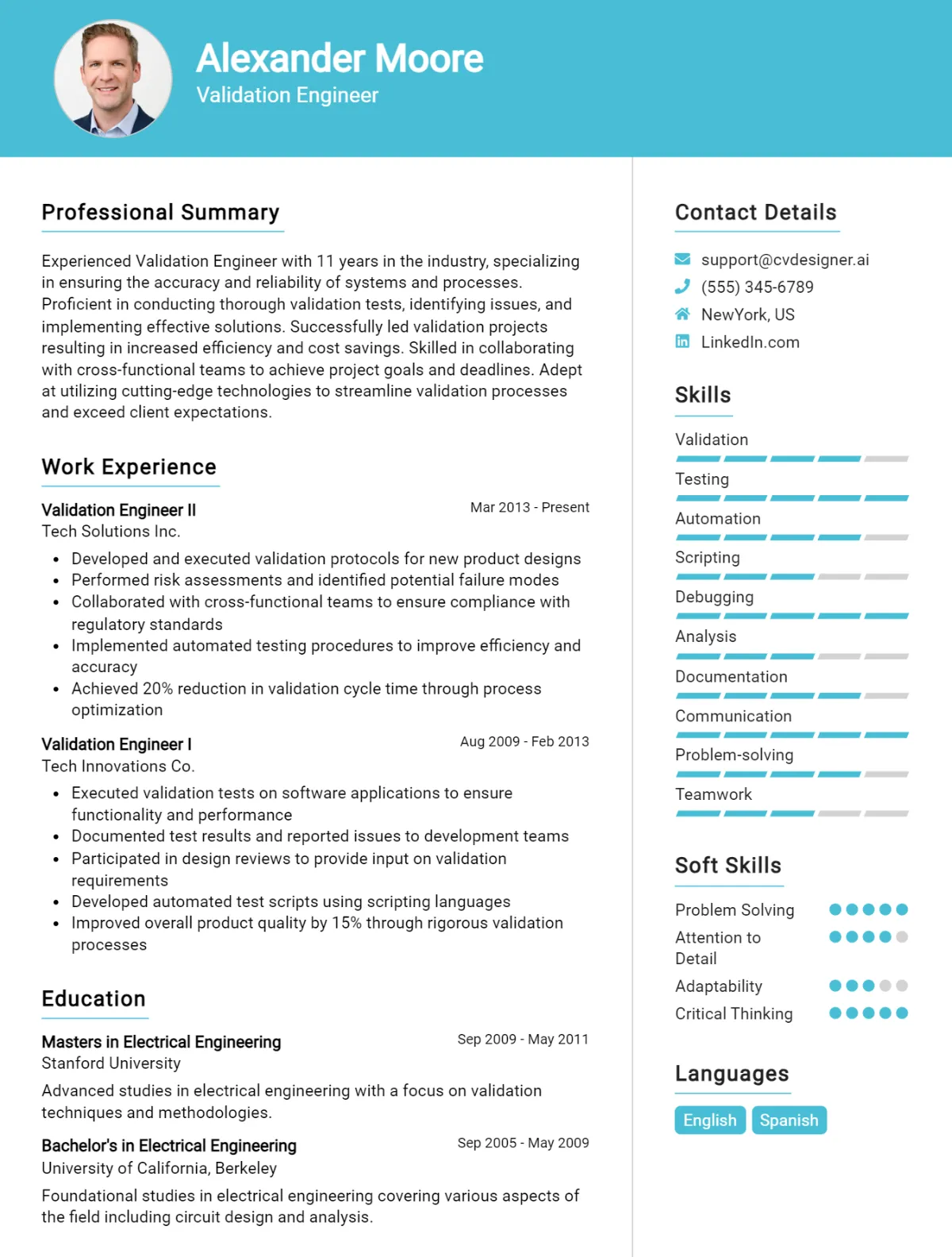 Validation Engineer CV Example For 2026: Strategies & Templates Preview