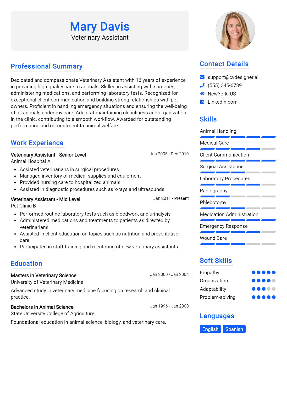 Veterinary Assistant Resume Example for 2026: Ultimate Guide Preview