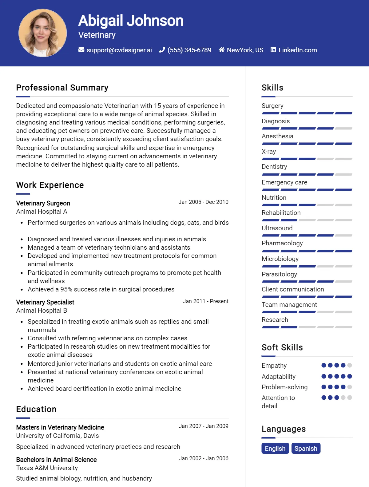 Veterinary CV Example For 2026: How to Craft a Winning CV Preview