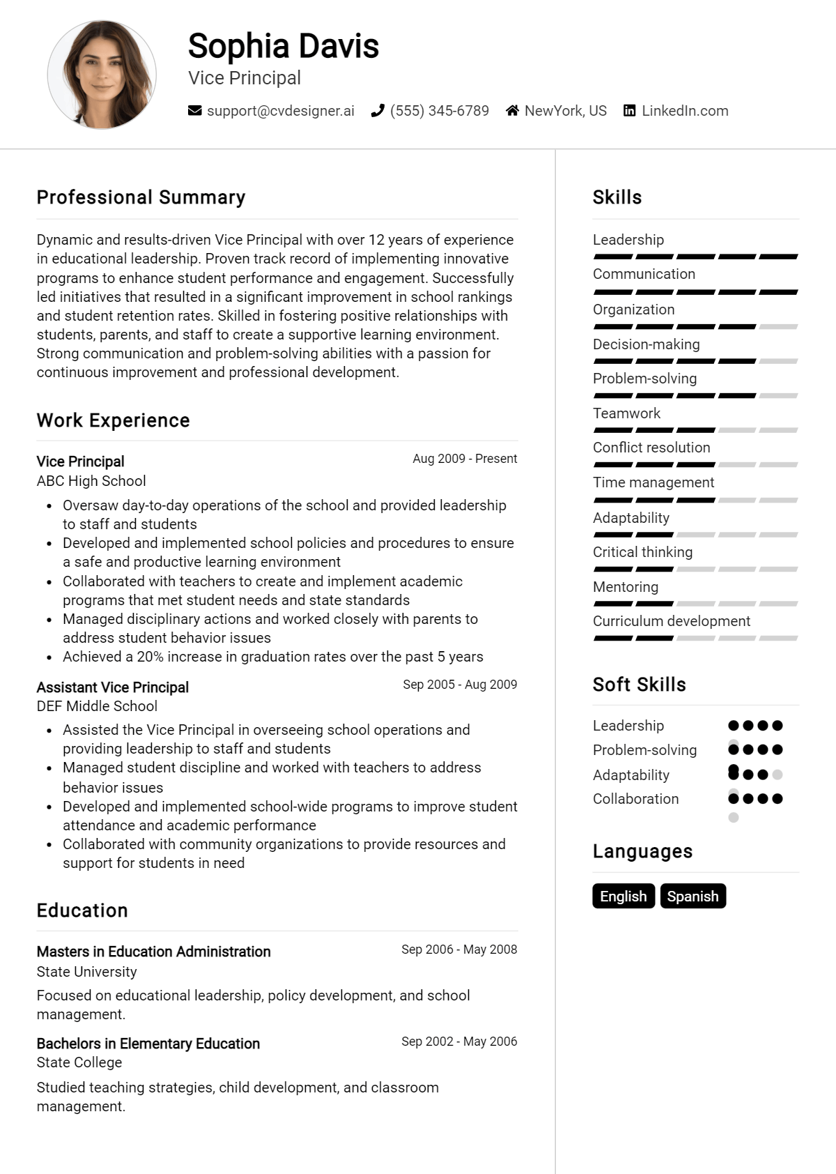 Vice Principal Resume Example for 2026: Expert Tips & Templates Preview