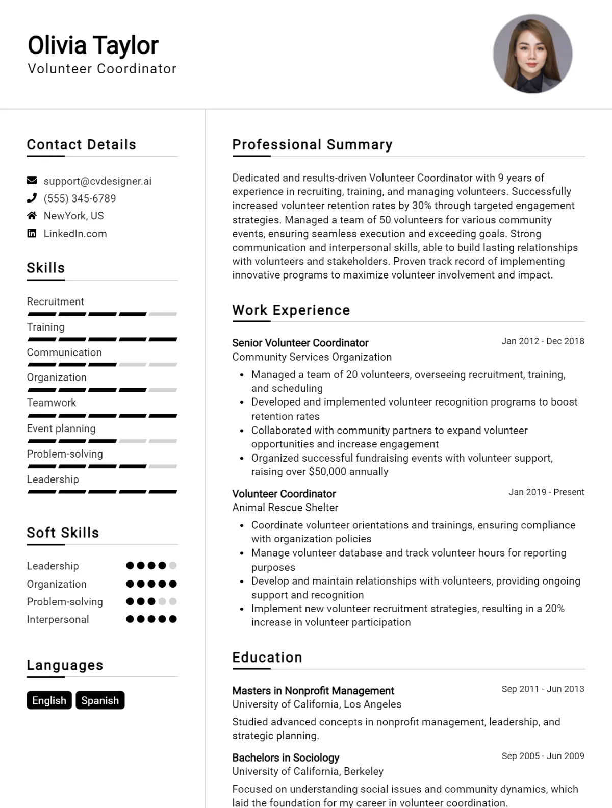 Volunteer Coordinator CV Example For 2026: Best Tips & Templates Preview