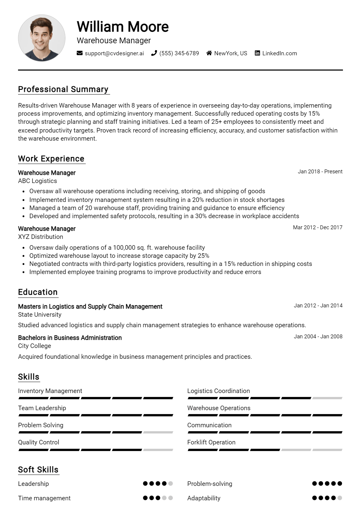 9 Warehouse Manager Resume Examples for 2026: Proven Tips & Templates Preview