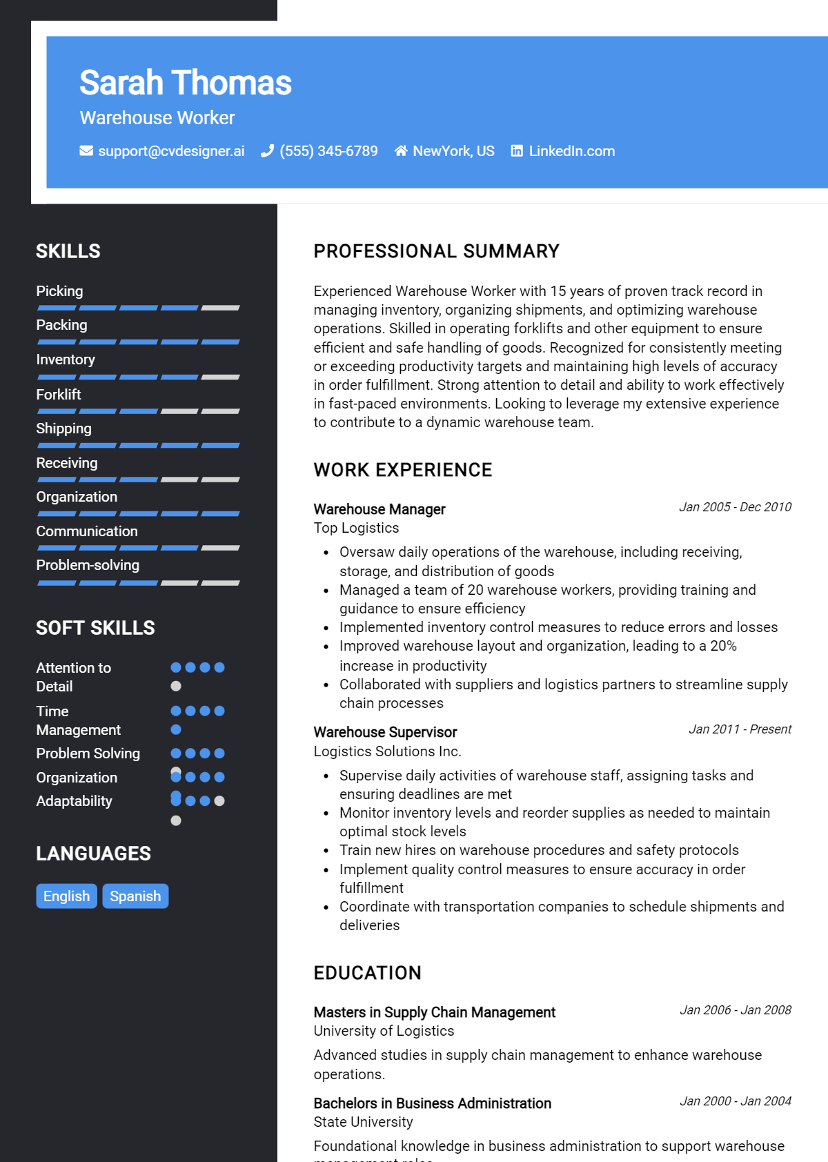 Warehouse Worker Resume Example for 2026: Strategies & Templates Preview
