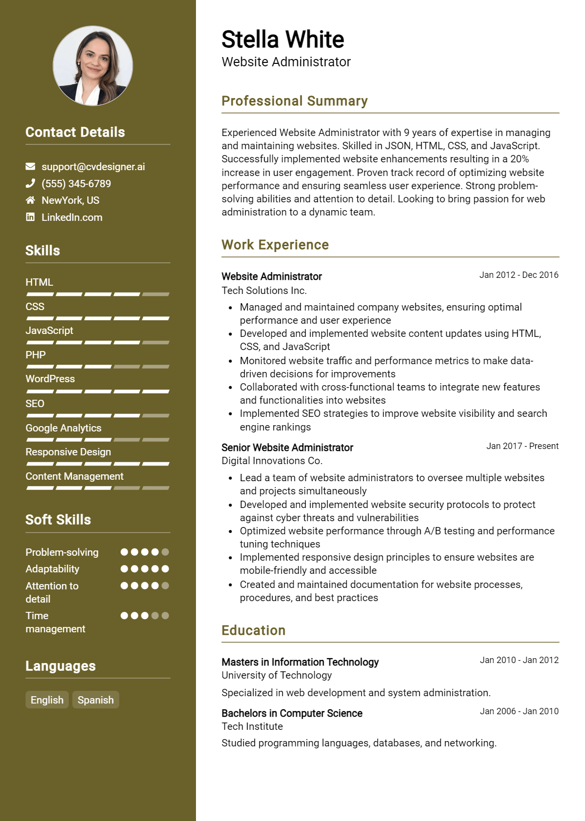 18 Website Administrator Resume Examples for 2026: Expert Tips Preview