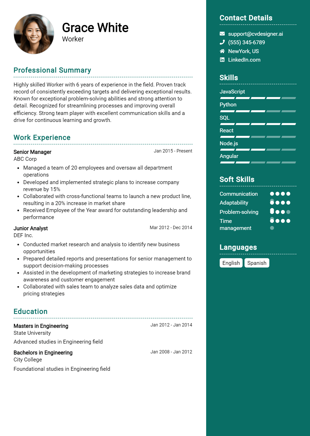 Worker Resume Example for 2026: Free Downloadable Templates Preview