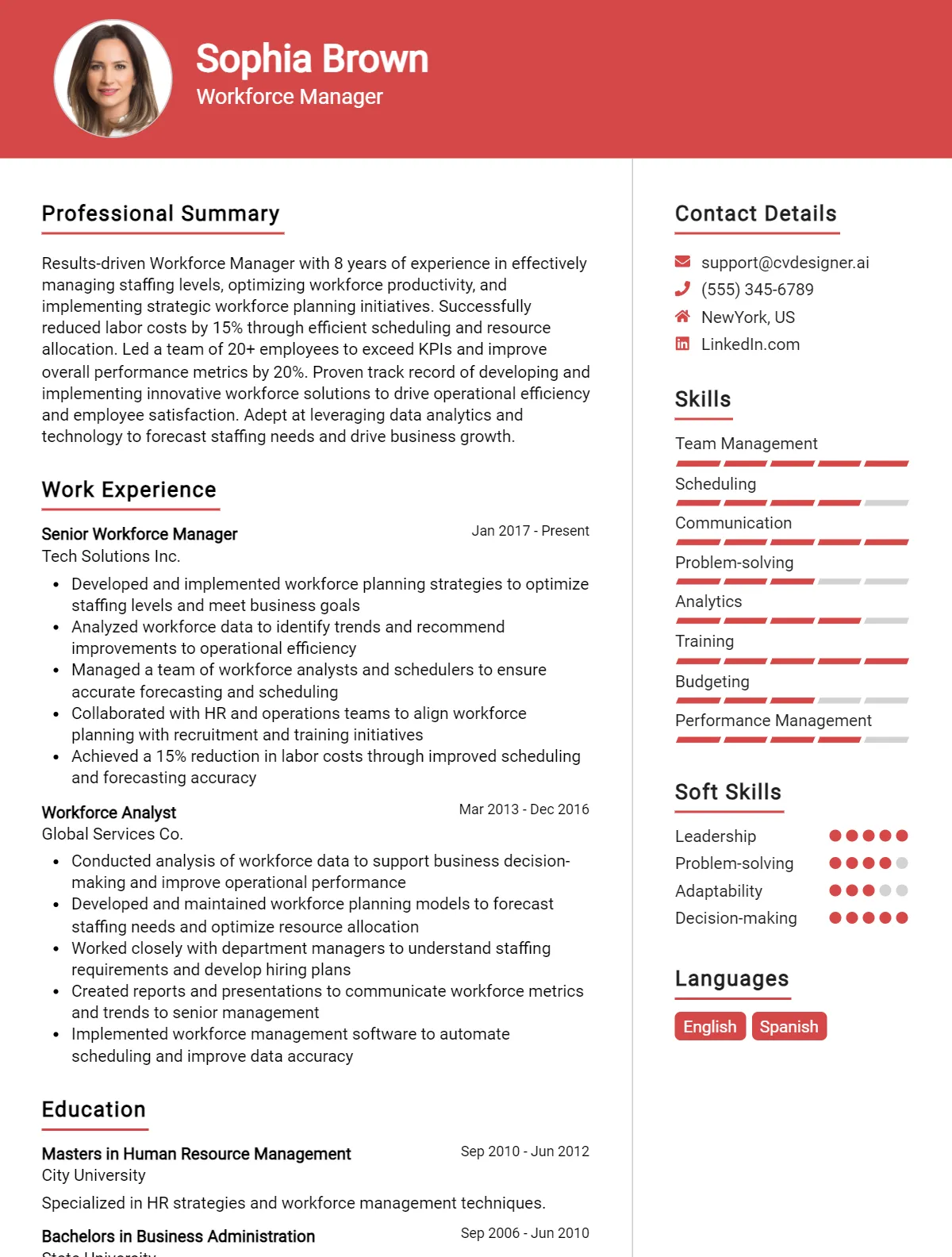 Workforce Manager CV Example For 2026: Strategies & Templates Preview