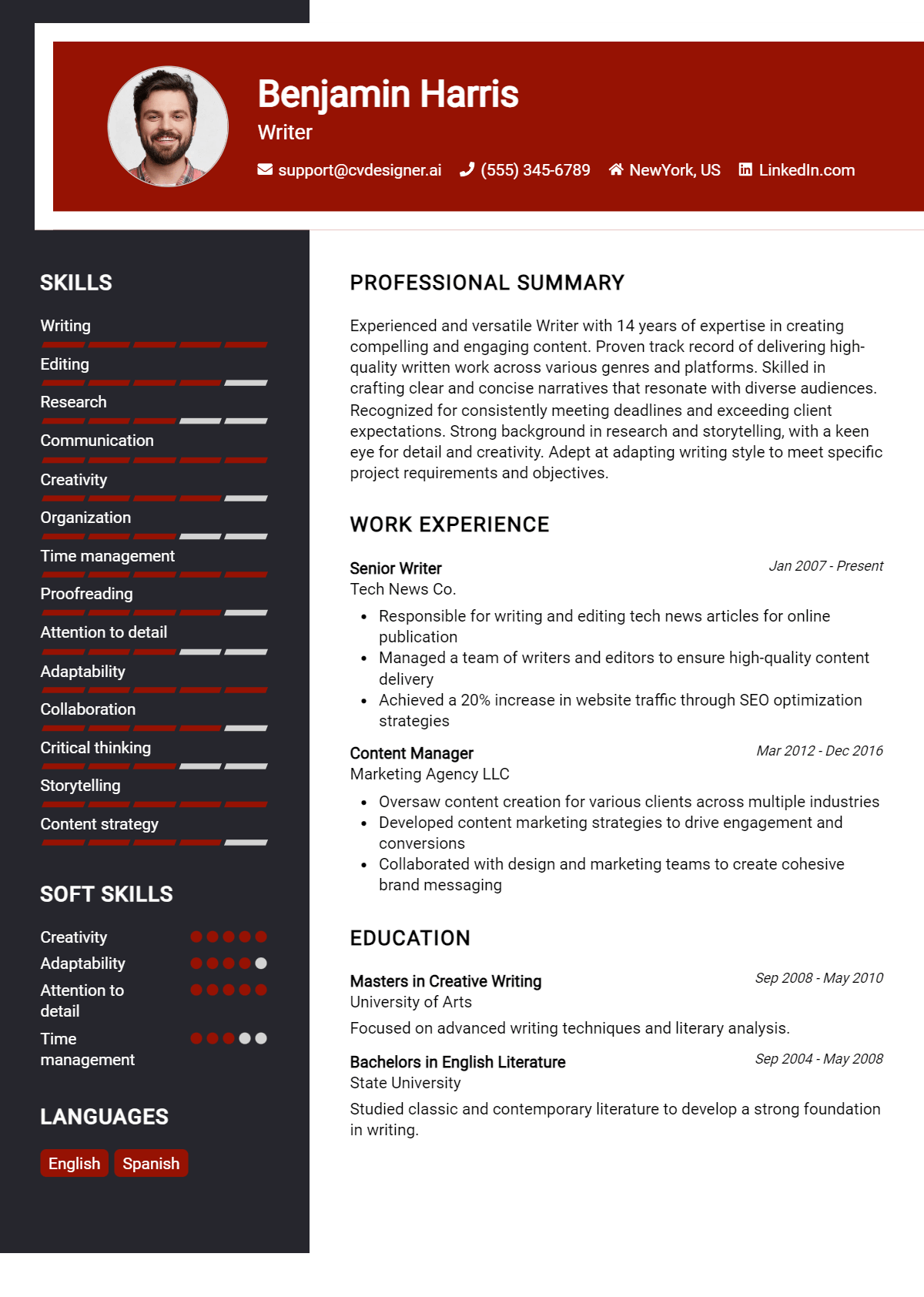 Writer Resume Example for 2026: Best Tips Preview
