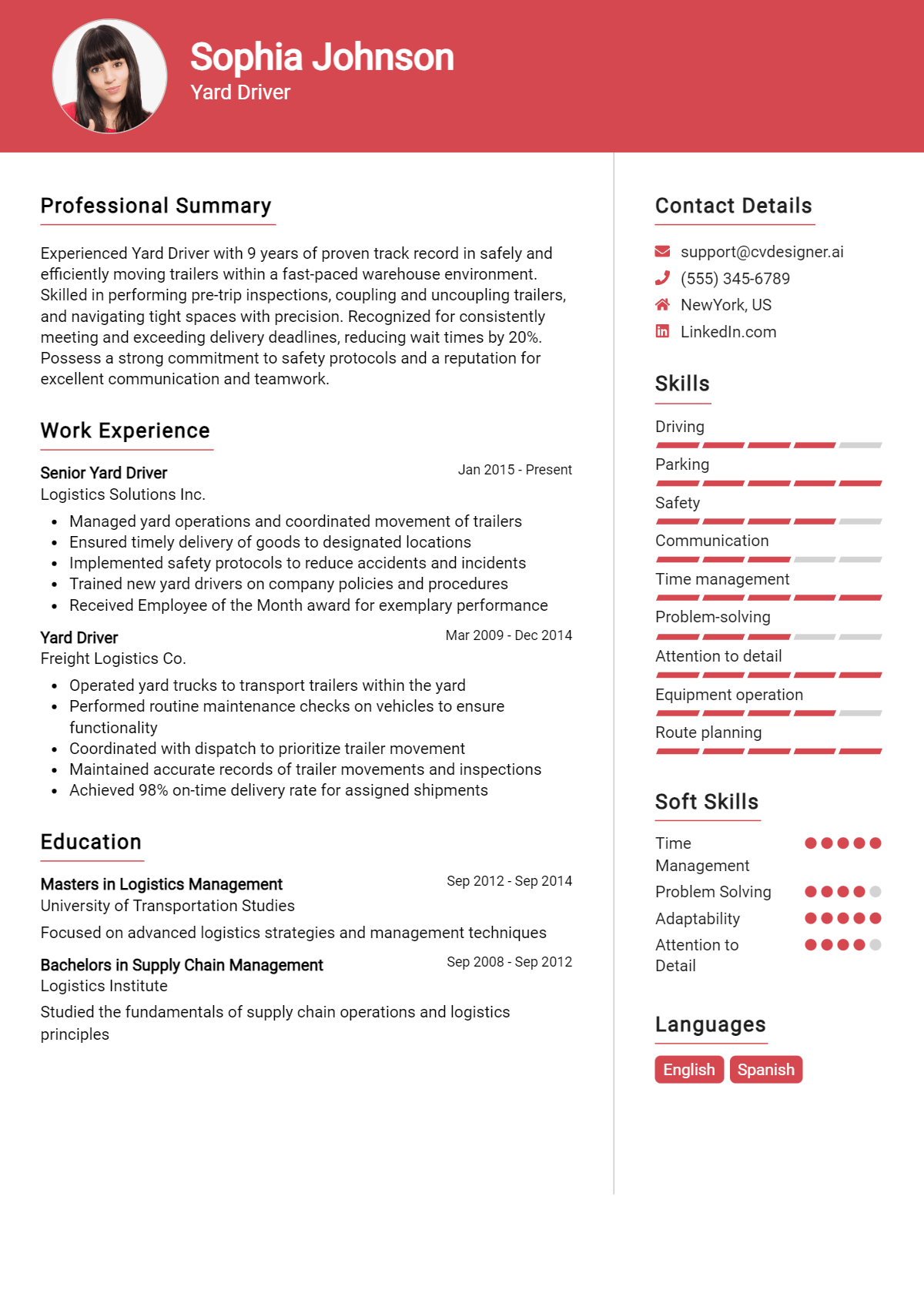 22 Yard Driver Resume Examples for 2026: Tips to Stand Out Preview