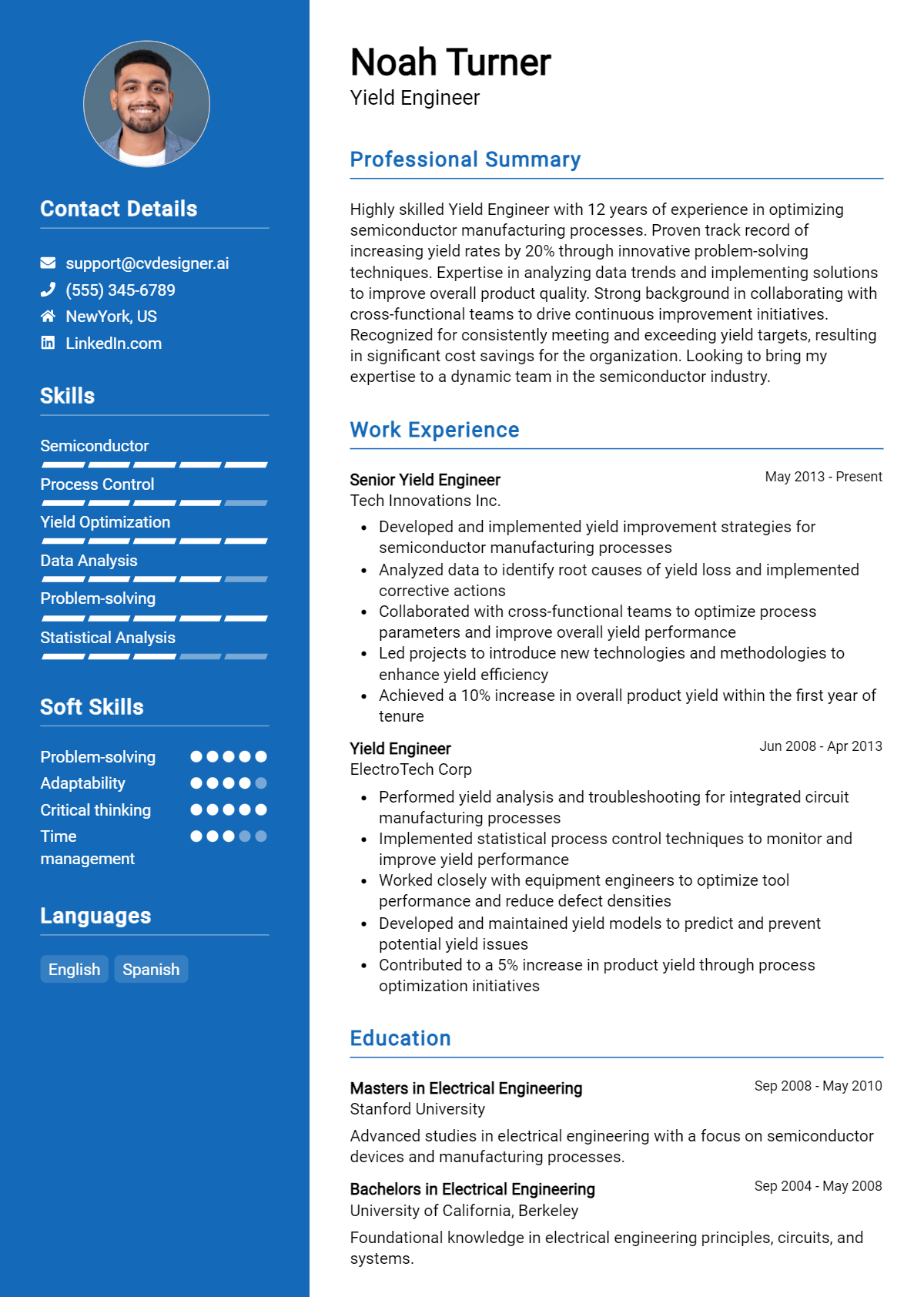 Yield Engineer Resume Example for 2026: Tips to Stand Out Preview
