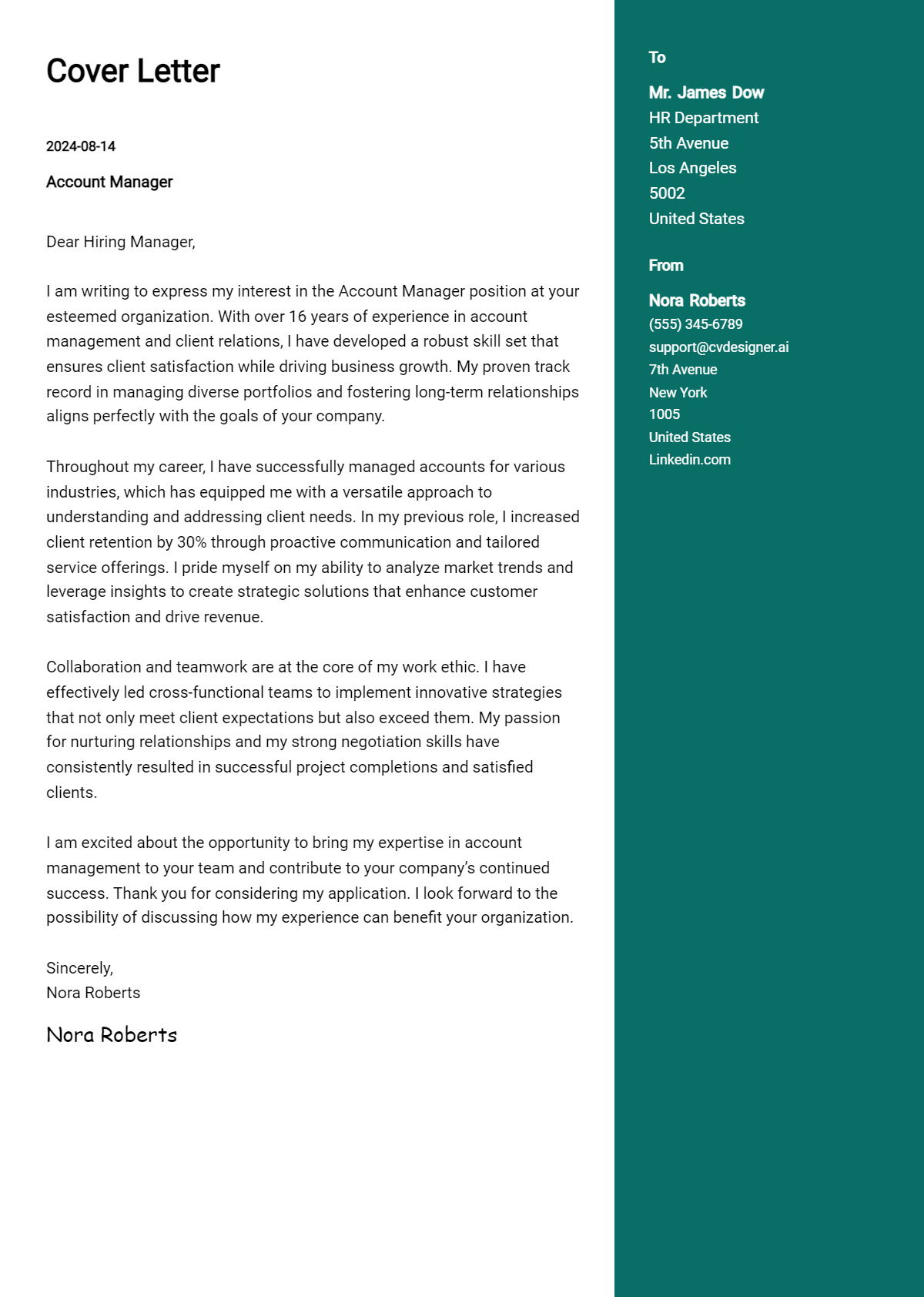 11 Account Manager Cover Letter Examples for 2026: Ultimate Guide Preview