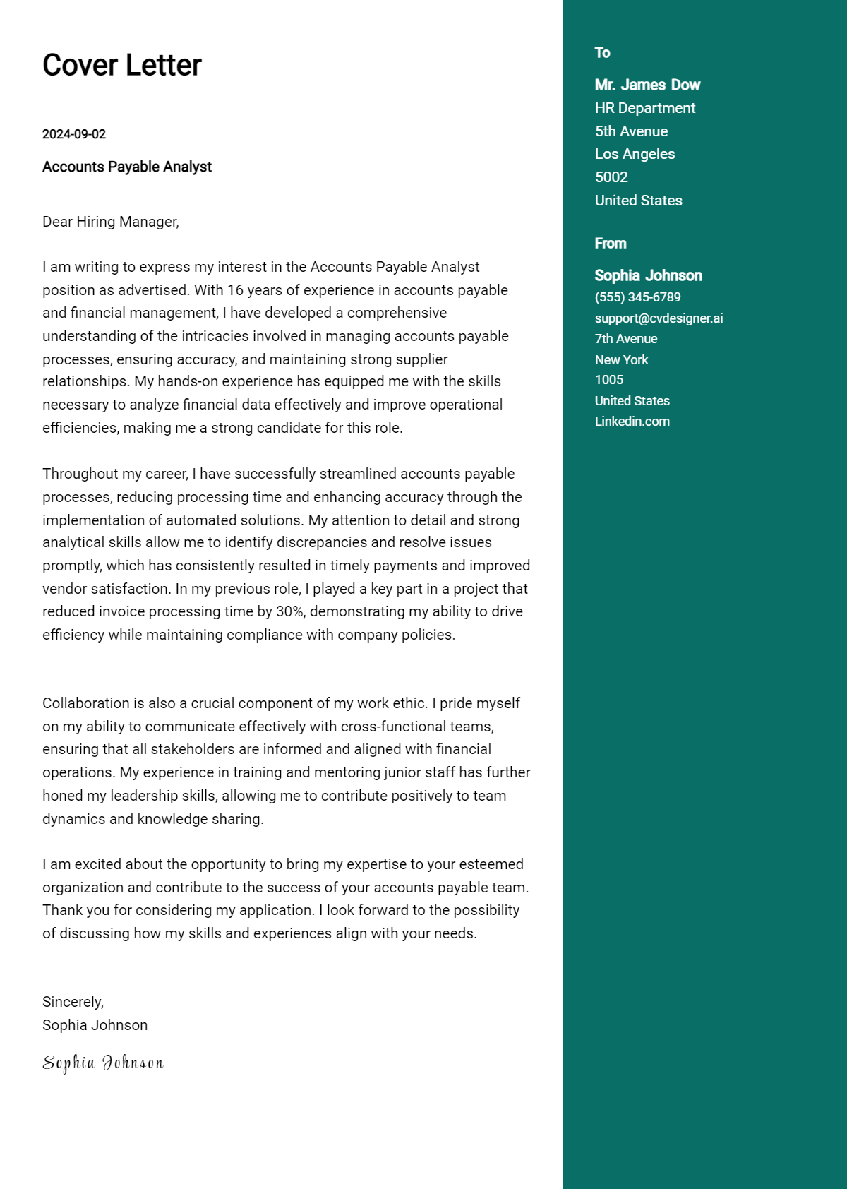 16 Accounts Payable Analyst Cover Letter Examples for 2026: Expert Tips & Templates Preview