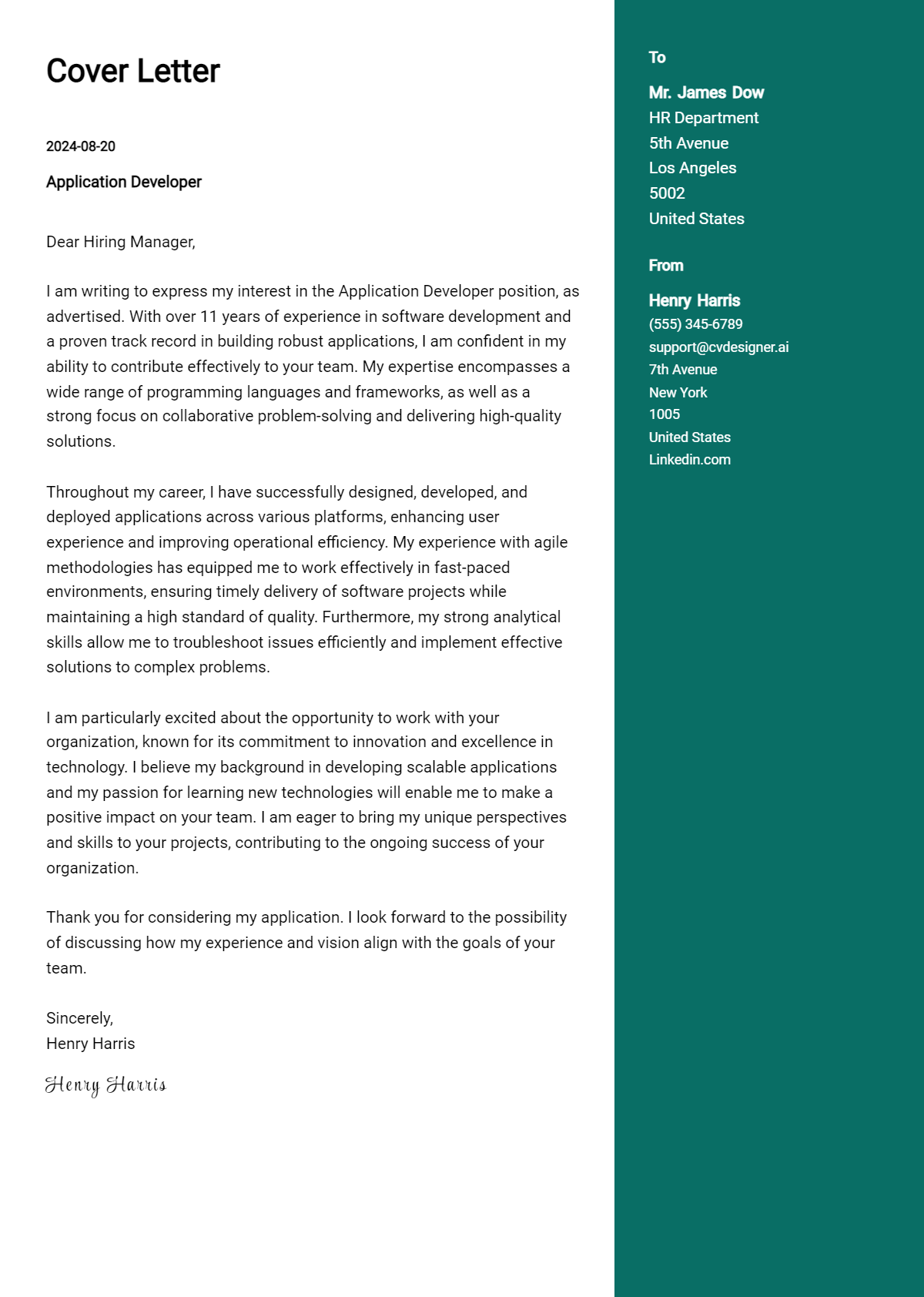 12 Application Developer Cover Letter Examples for 2026 Preview
