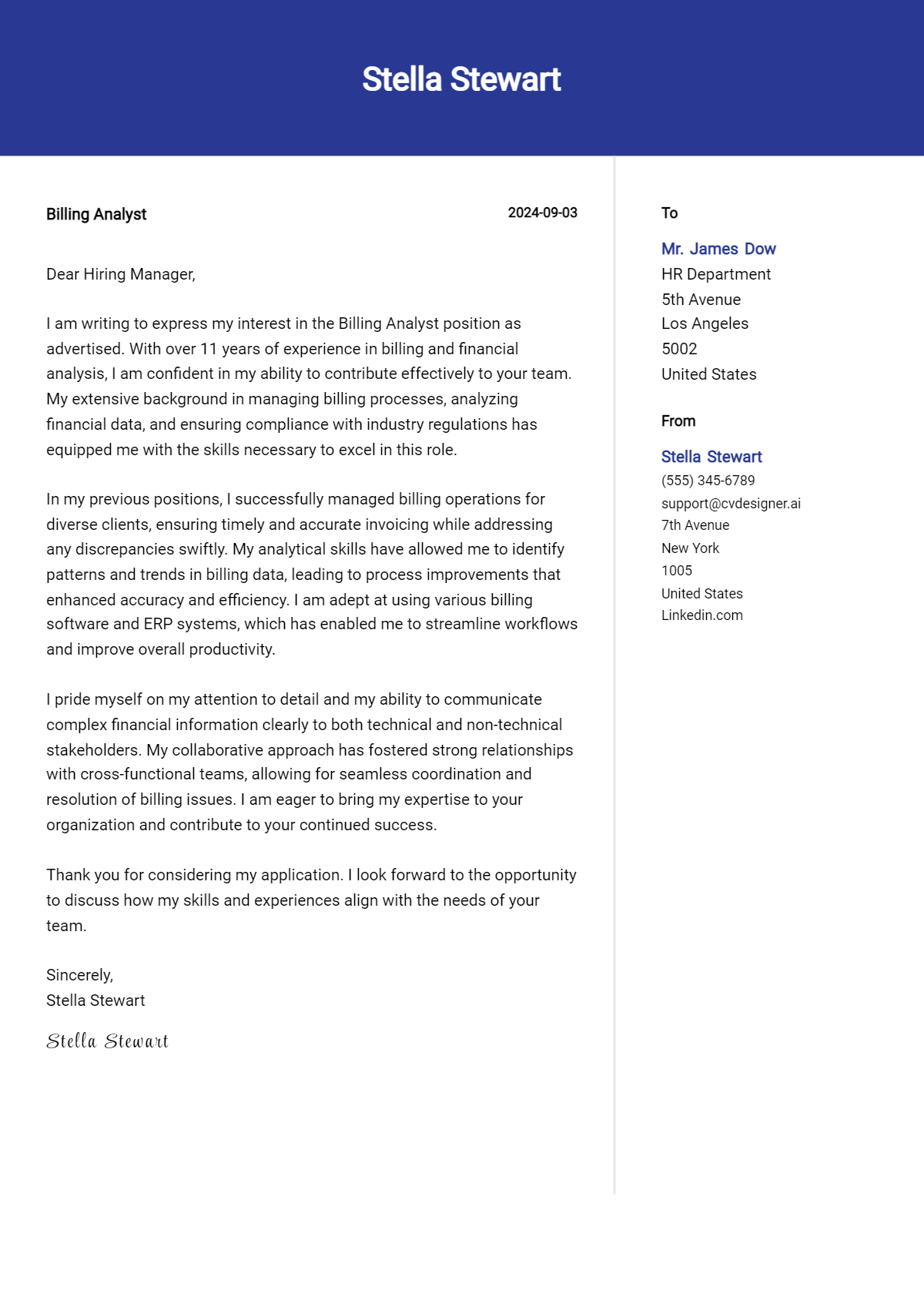 12 Billing Analyst Cover Letter Examples for 2026 (Complete Writing Guide) Preview
