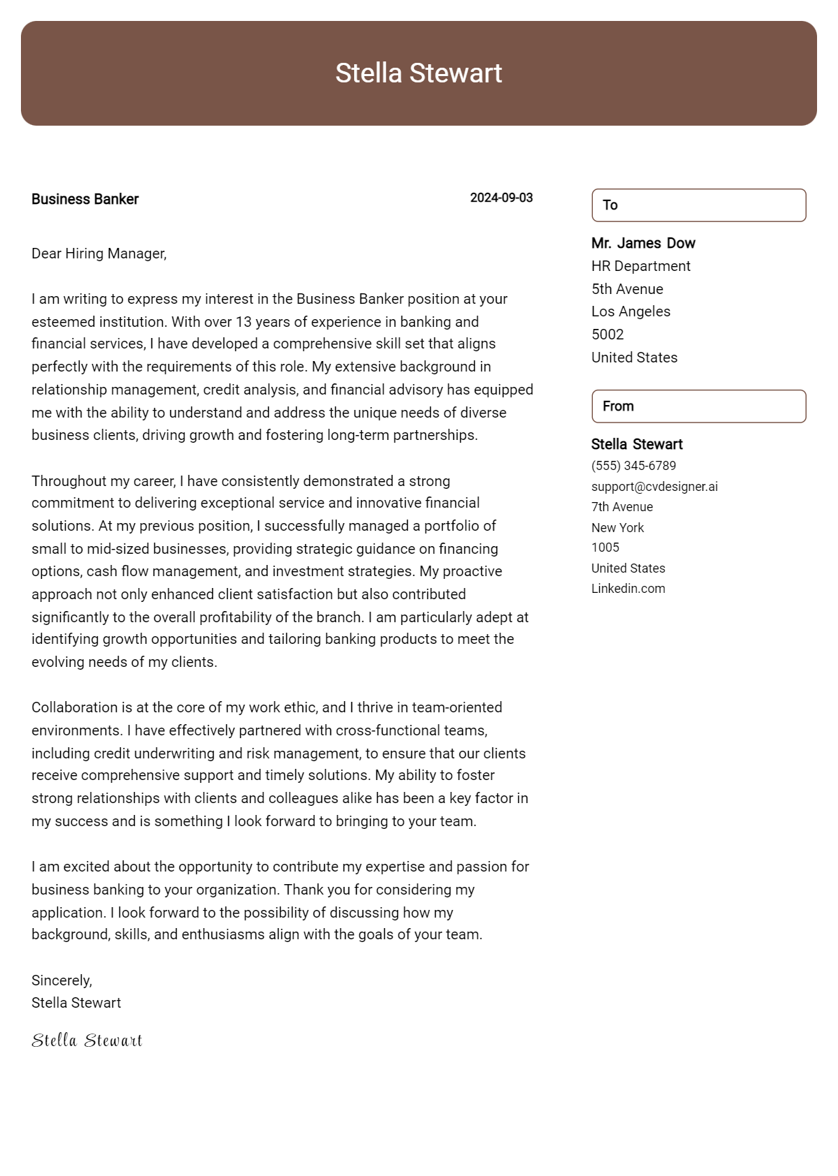19 Business Banker Cover Letter Example for 2026: Proven Tips Preview