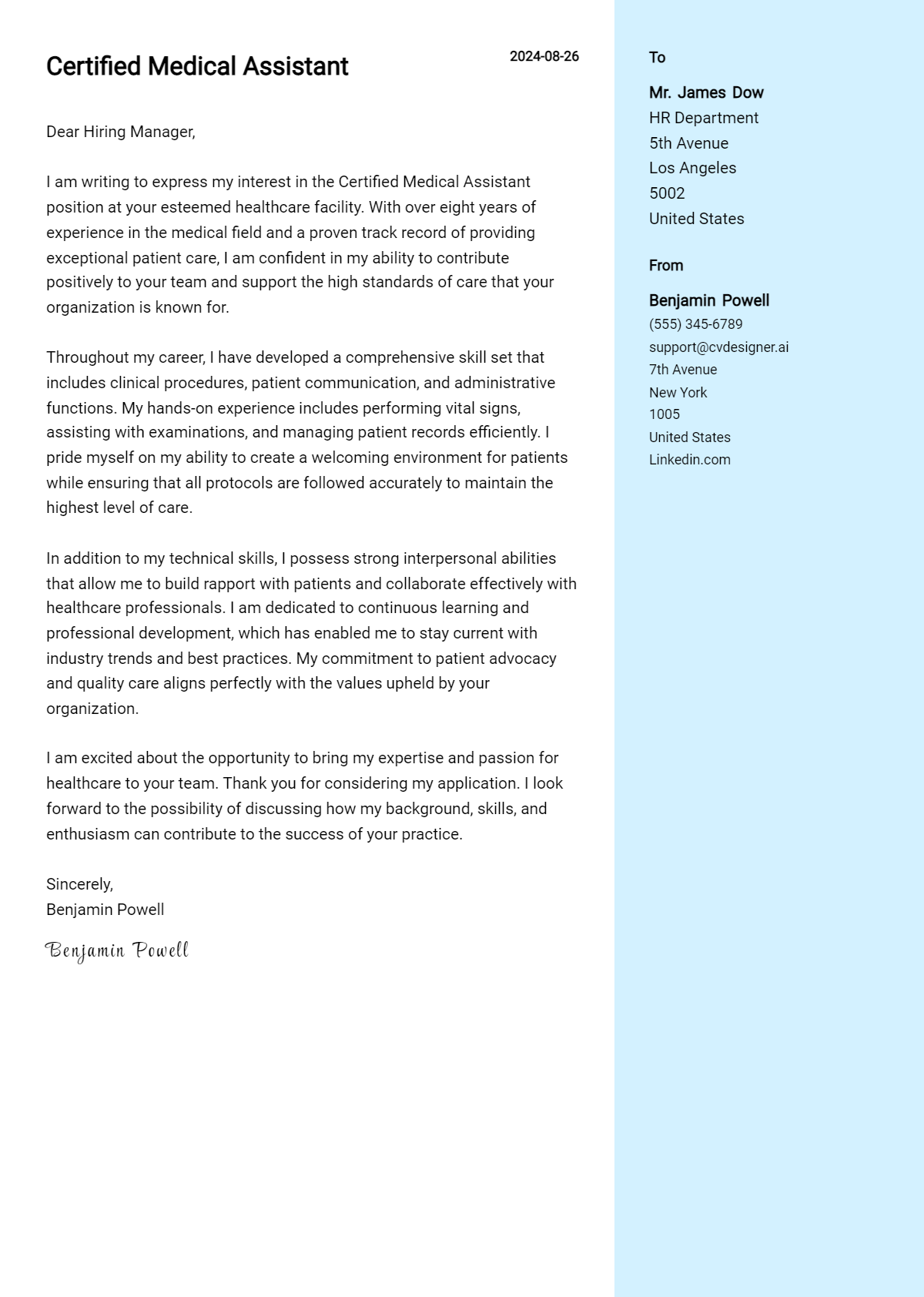 17 Certified Medical Assistant Cover Letter Examples for 2026: Tips & Templates Preview