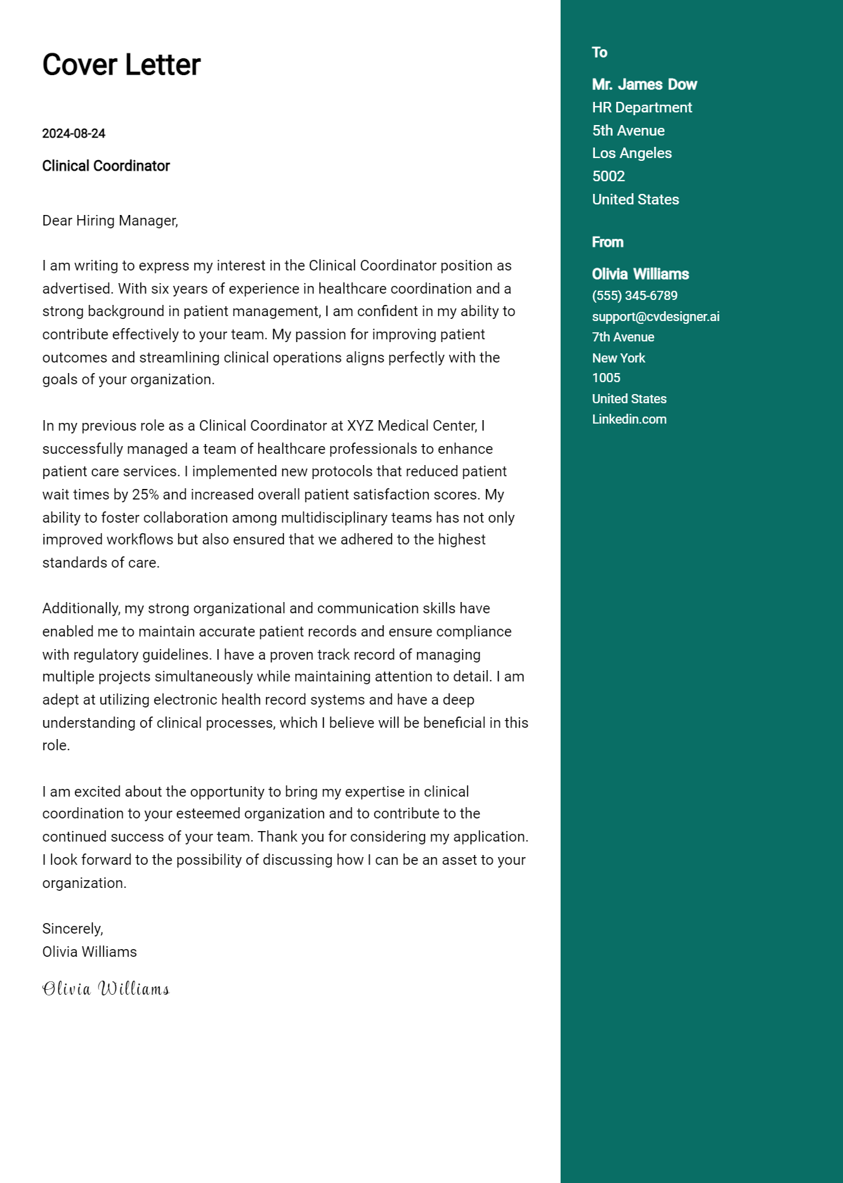 12 Clinical Coordinator Cover Letter Examples for 2026: Top CV Skills Preview