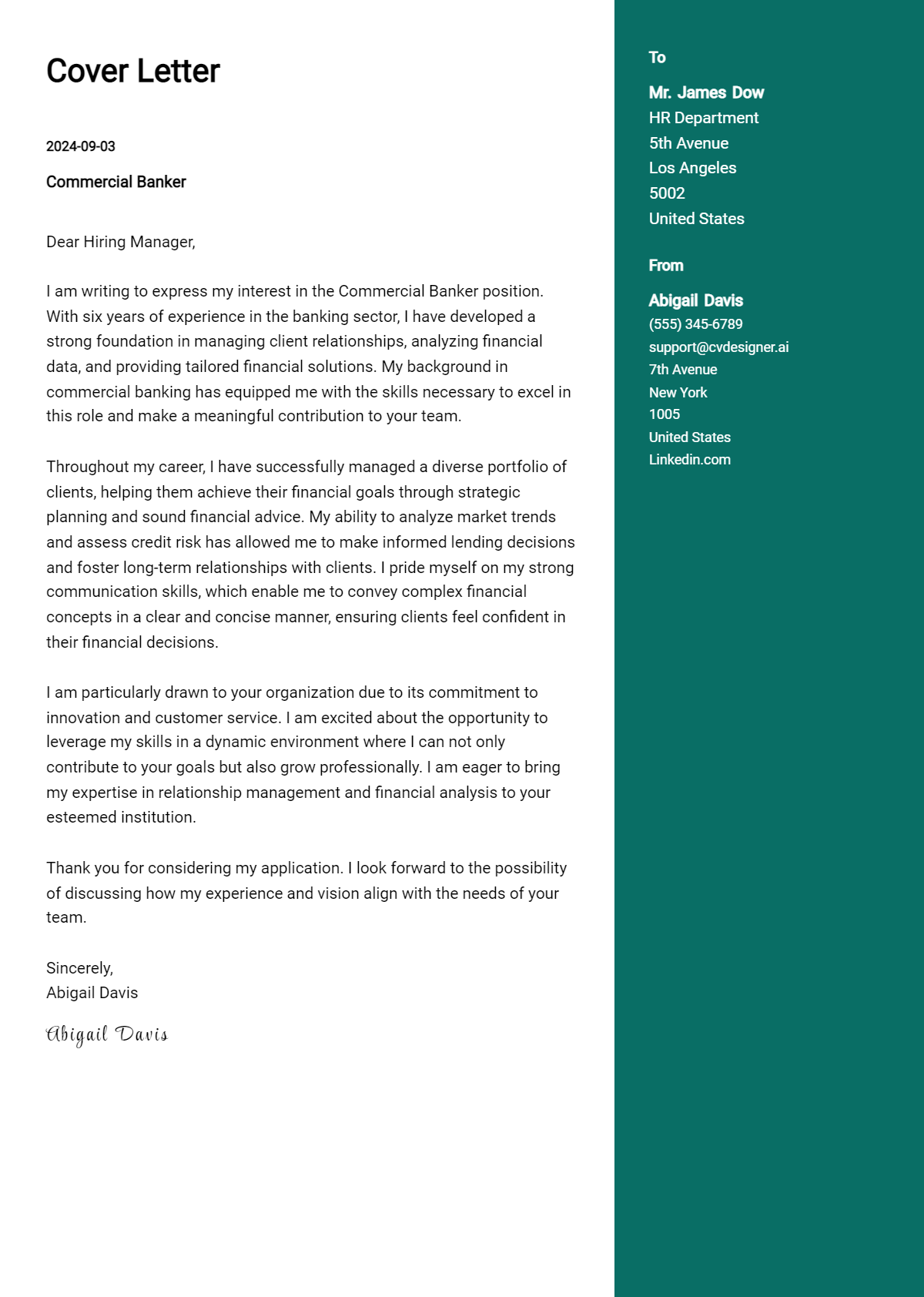 Commercial Banker Cover Letter Example for 2026: Expert Tips & Templates Preview