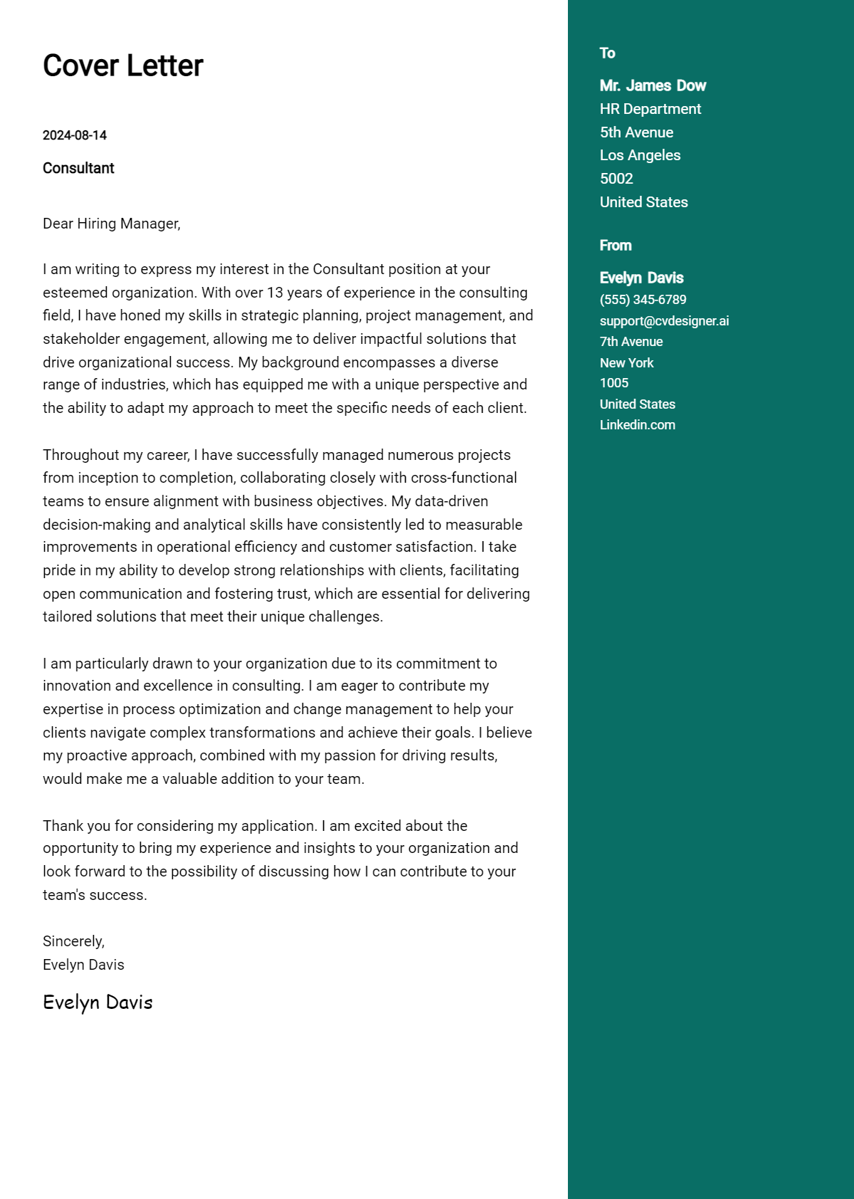12 Consultant Cover Letter Examples for 2026: Top CV Skills Preview
