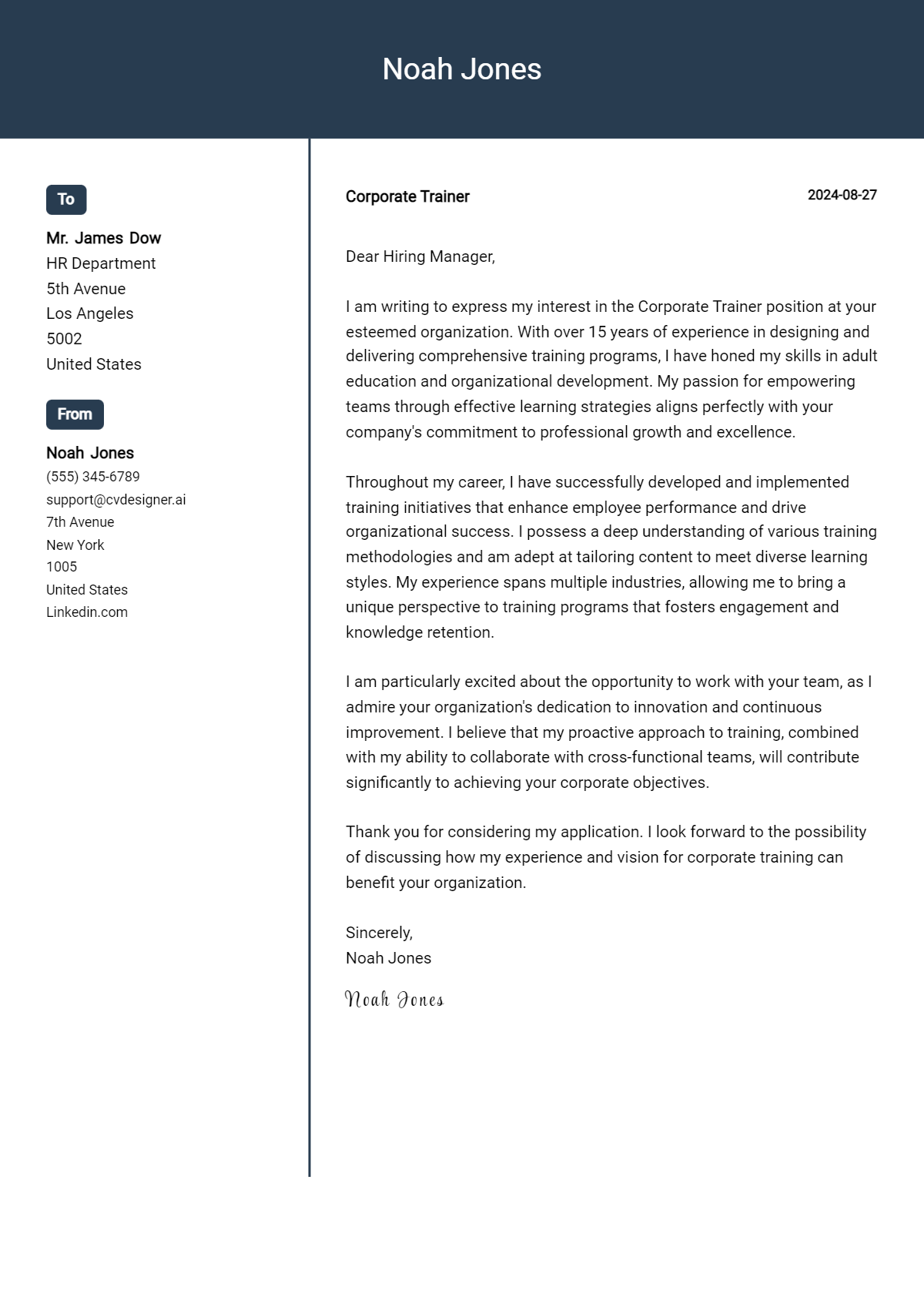 12 Corporate Trainer Cover Letter Examples for 2026: Free Templates Preview