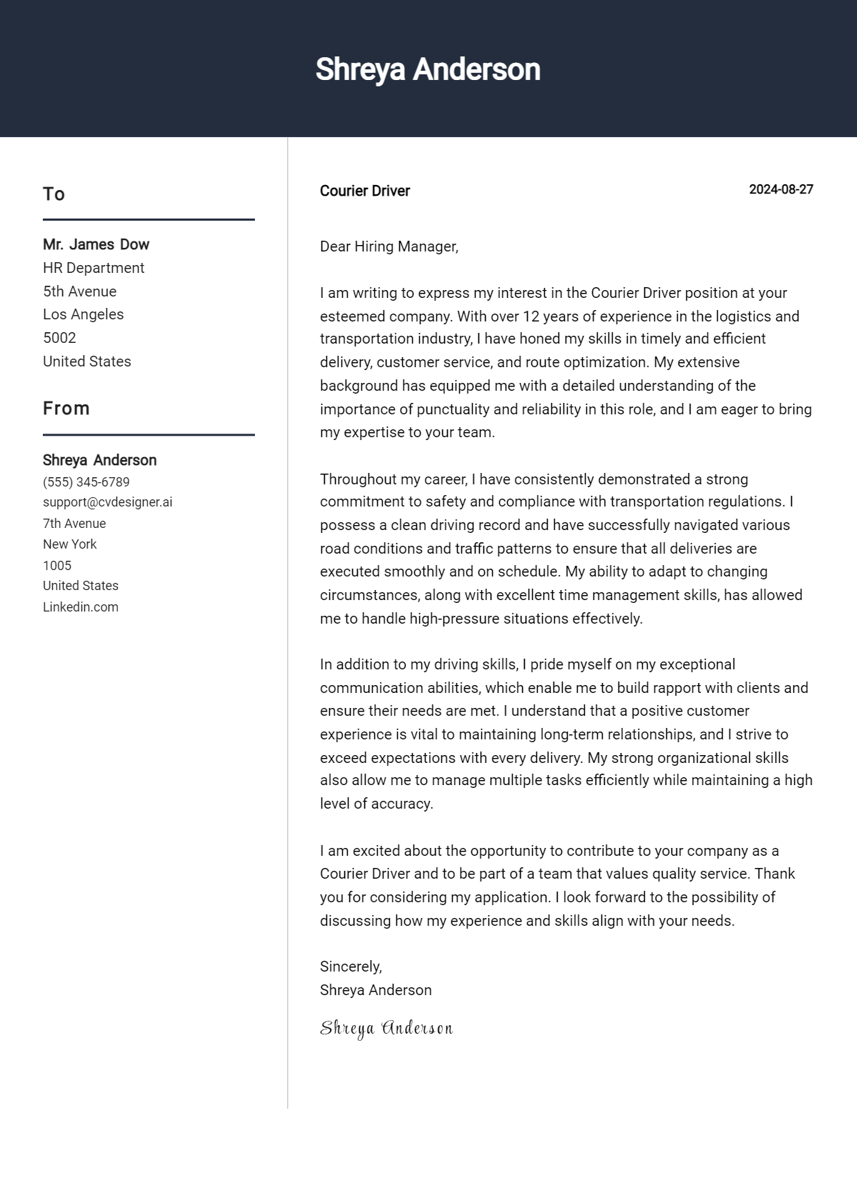10 Courier Driver Cover Letter Examples for 2026: Ultimate Guide Preview