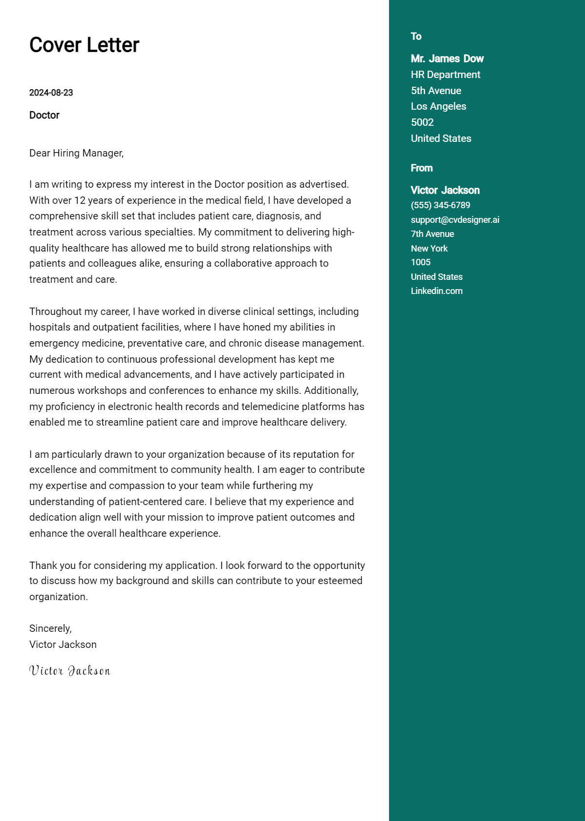 Doctor Cover Letter Examples with Writing Tips for 2026 Preview