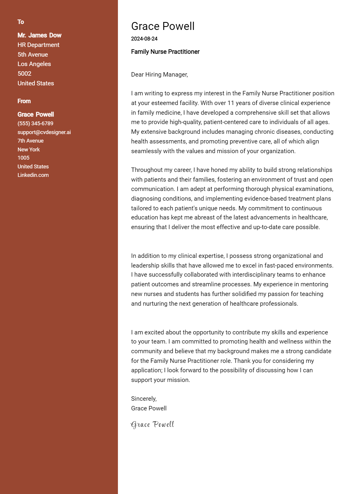19 Family Nurse Practitioner Cover Letter Examples for 2026 (Free Templates) Preview