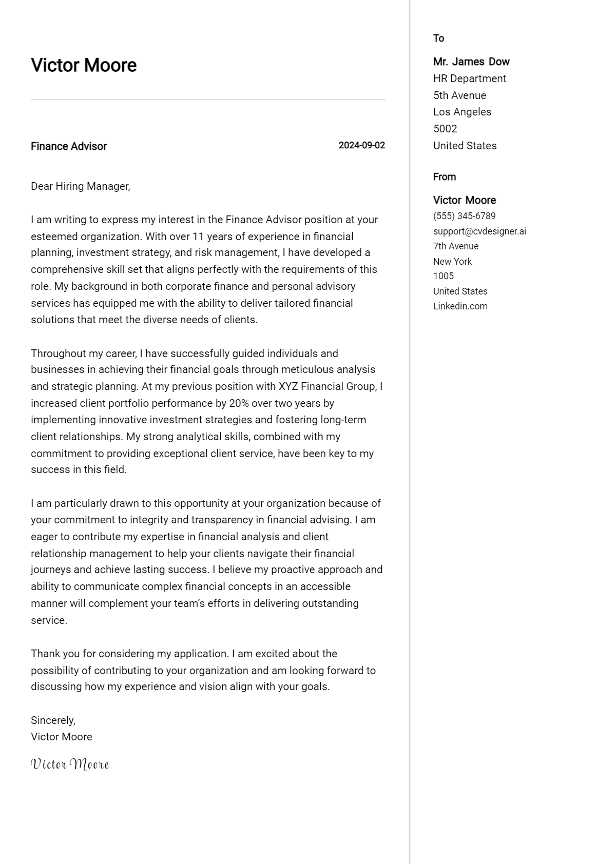 7 Finance Advisor Cover Letter Examples for 2026: Expert Tips & Templates Preview