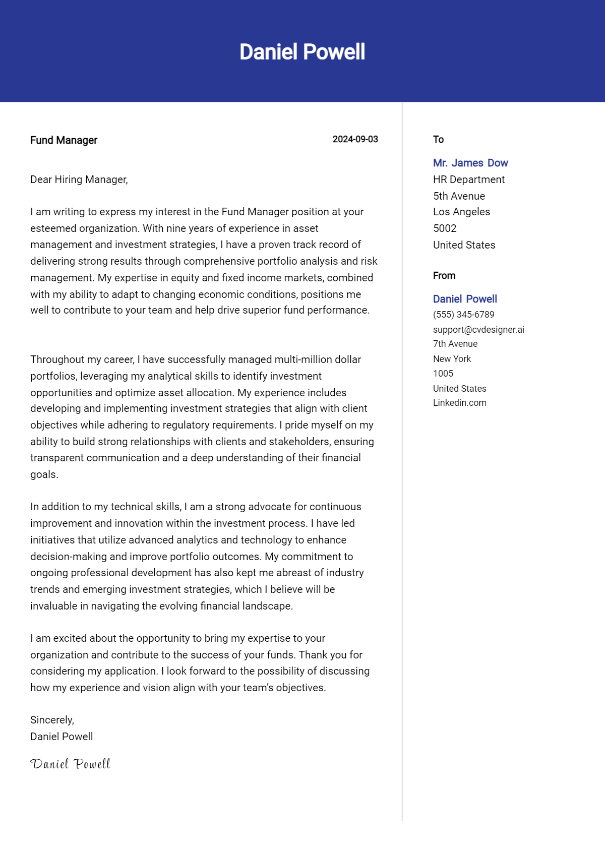 Fund Manager Cover Letter Example for 2026: Proven Tips Preview