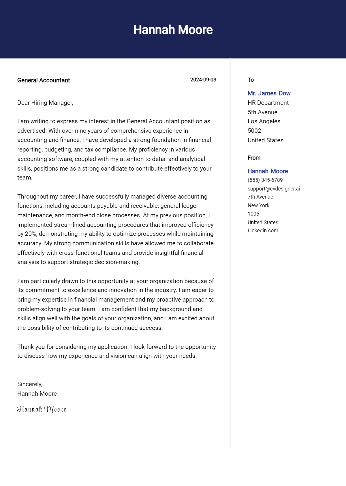 28 General Accountant Cover Letter Examples for 2026 (Download Templates) Preview