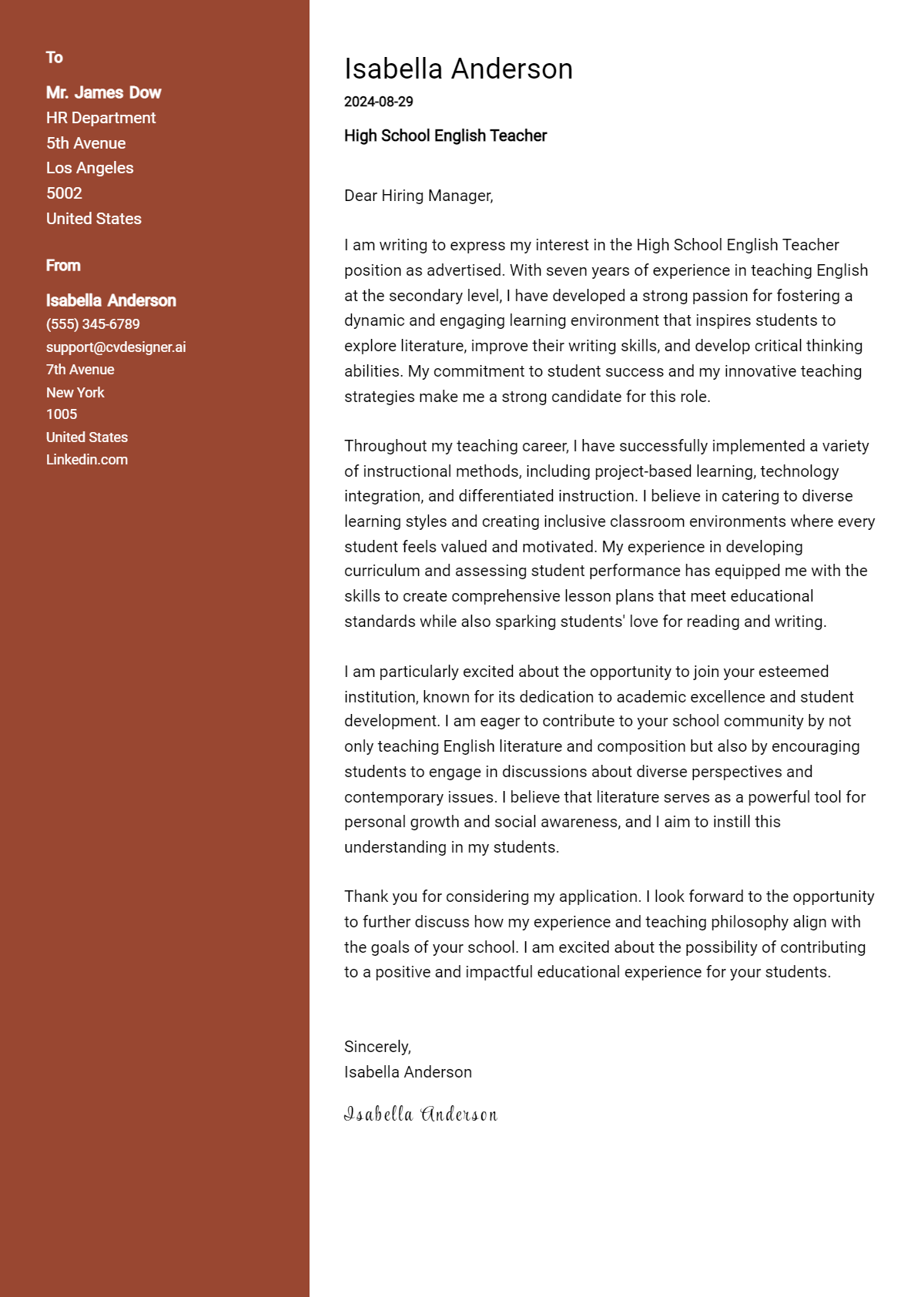 9 High School English Teacher Cover Letter Examples for 2026: Ultimate Guide Preview