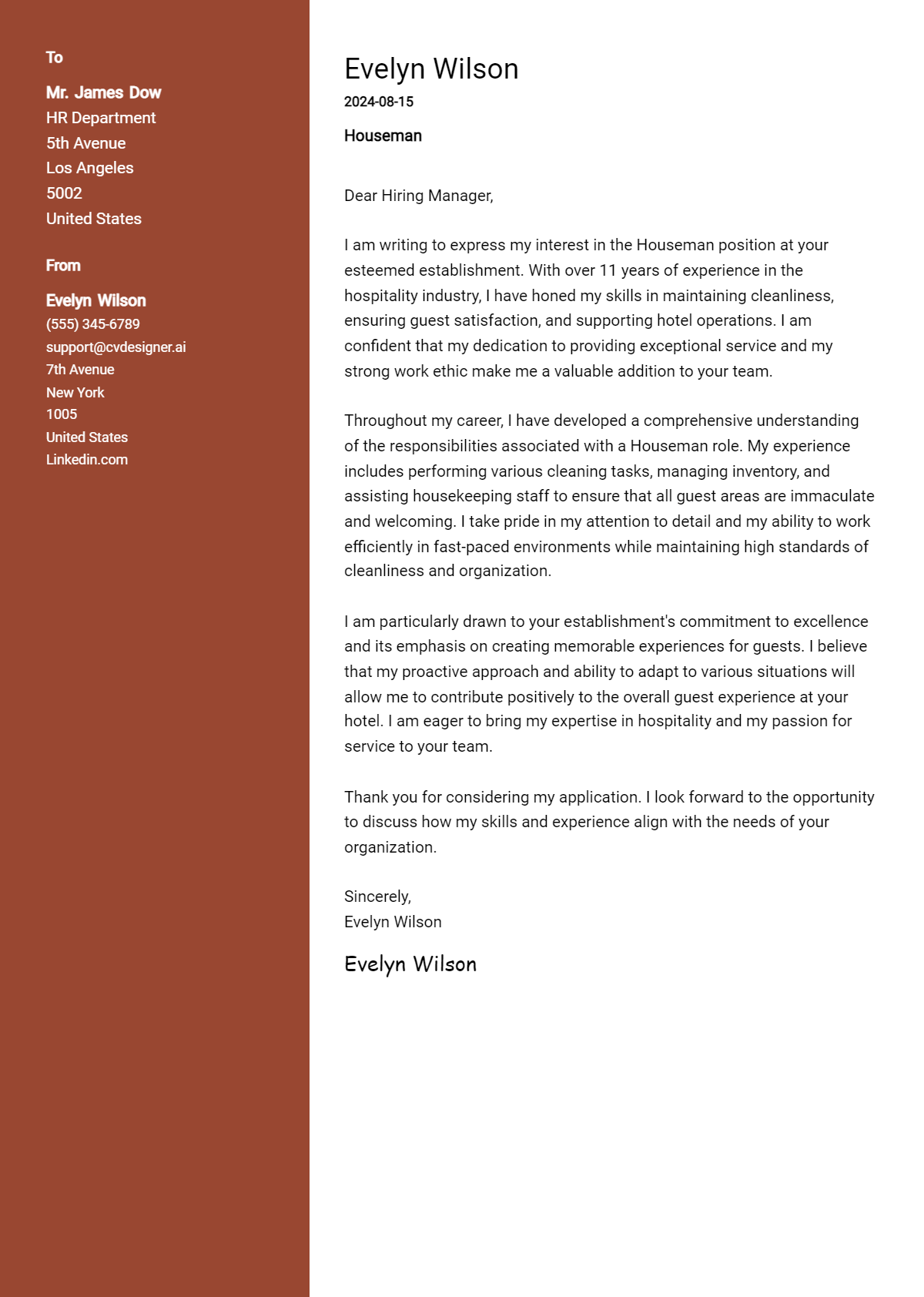 Houseman Cover Letter Example for 2026 (Writing Guide) Preview