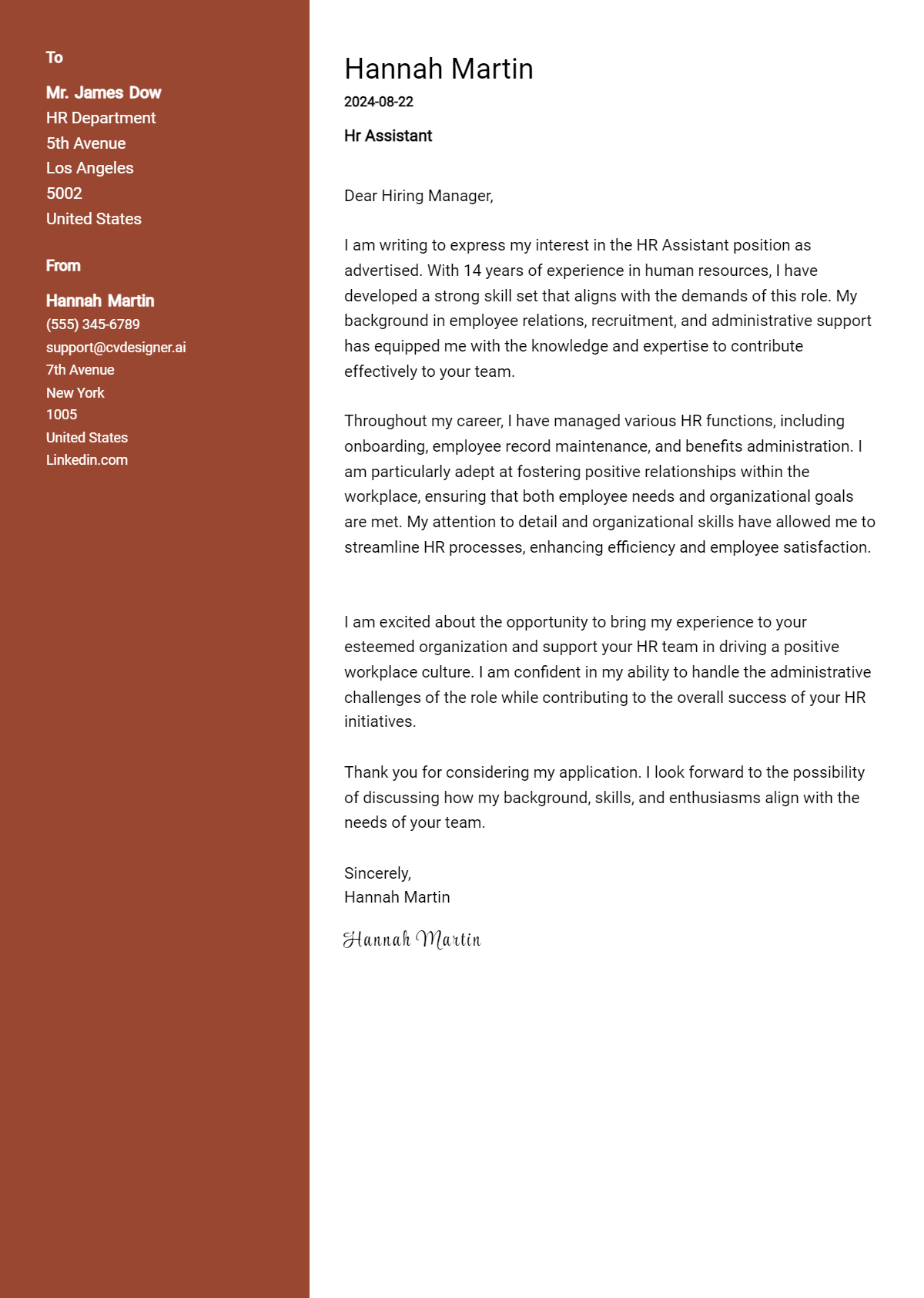 14 HR Assistant Cover Letter Examples and Templates for 2026 Preview