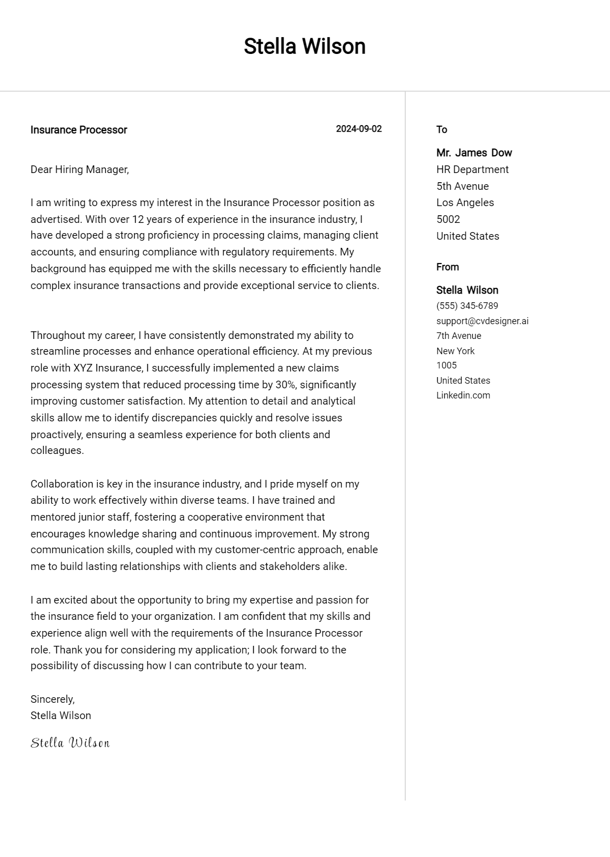 15 Insurance Processor Cover Letter Examples for 2026: Proven Tips Preview
