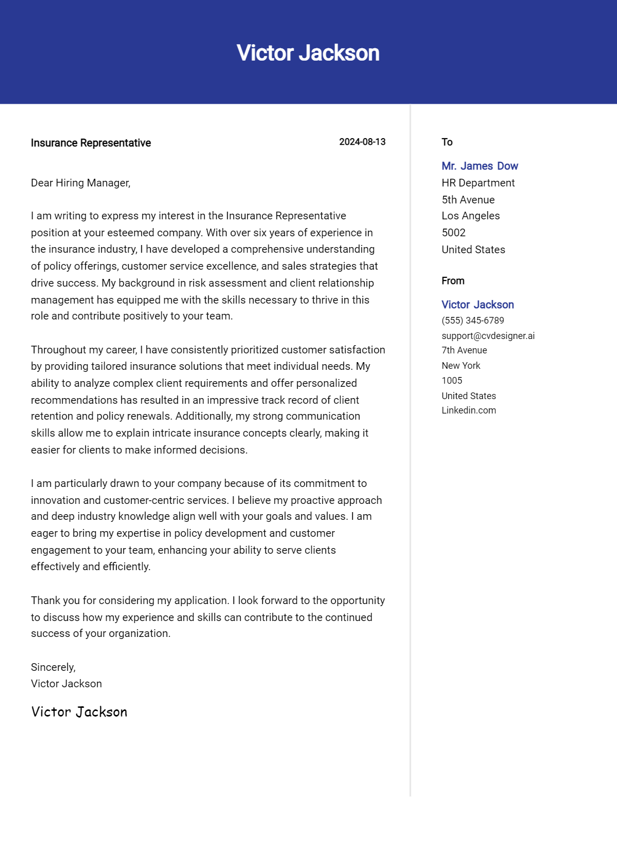 15 Insurance Representative Cover Letter Examples with Writing Tips for 2026 Preview
