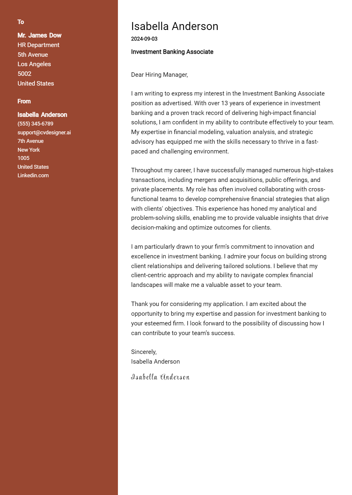 16 Investment Banking Associate Cover Letter Examples for 2026: Tips & Templates Preview