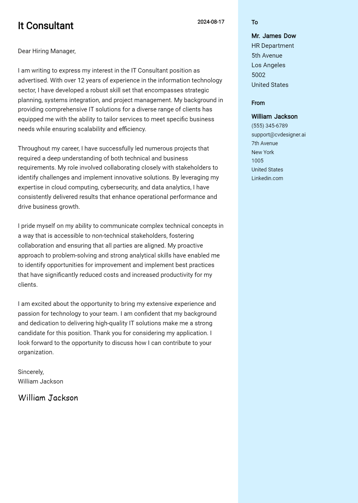 20 IT Consultant Cover Letter Examples for 2026: Expert Tips & Templates Preview