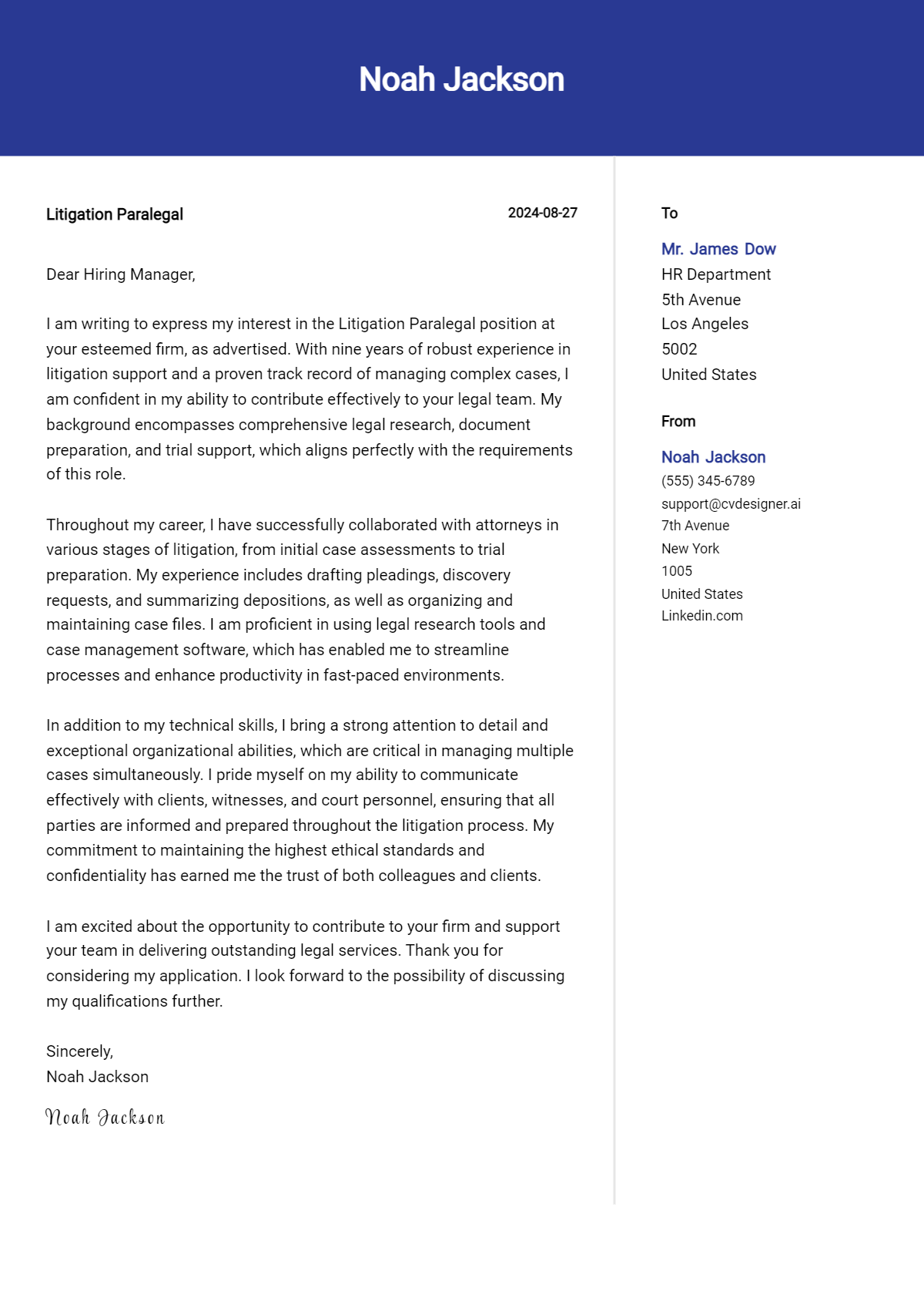 Litigation Paralegal Cover Letter Example for 2026: Proven Tips Preview