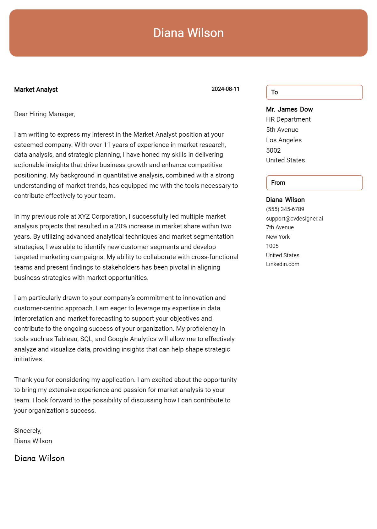 Market Analyst Cover Letter Example for 2026: Expert Tips & Templates Preview