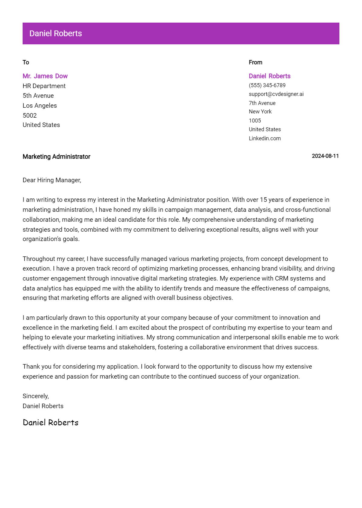 21 Marketing Administrator Cover Letter Examples for 2026 Preview